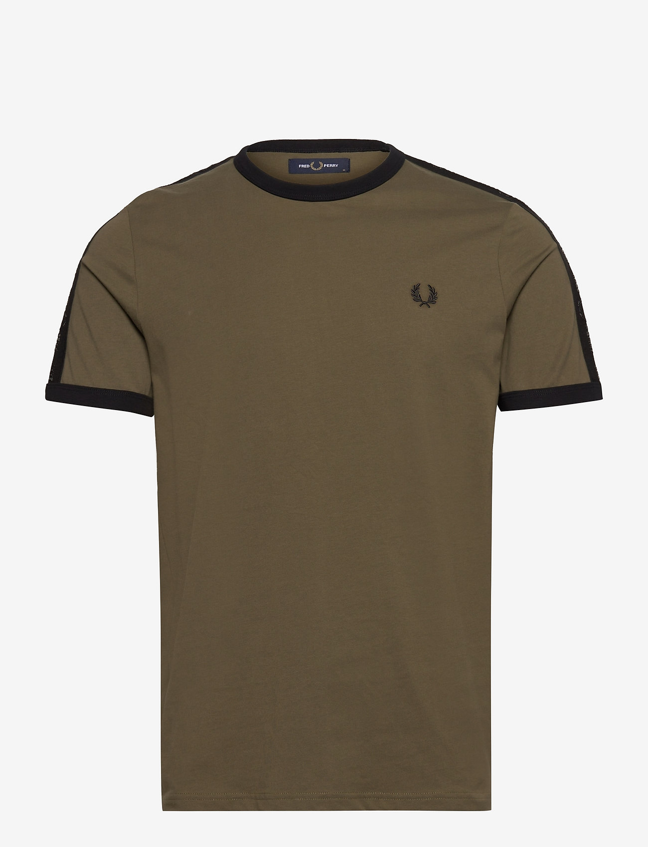 Fred Perry - TONAL TAPE RINGER TEE - military green - 0