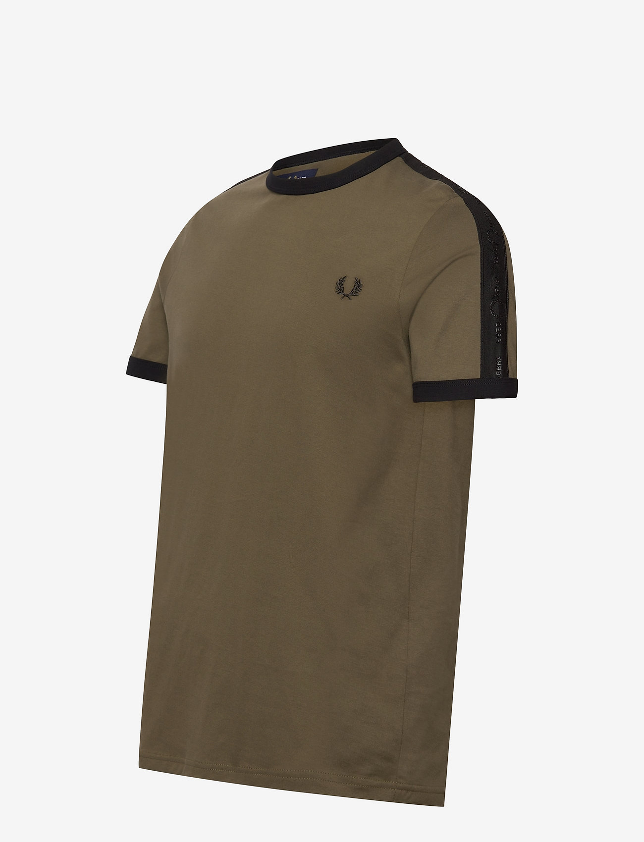 Fred Perry - TONAL TAPE RINGER TEE - military green - 3