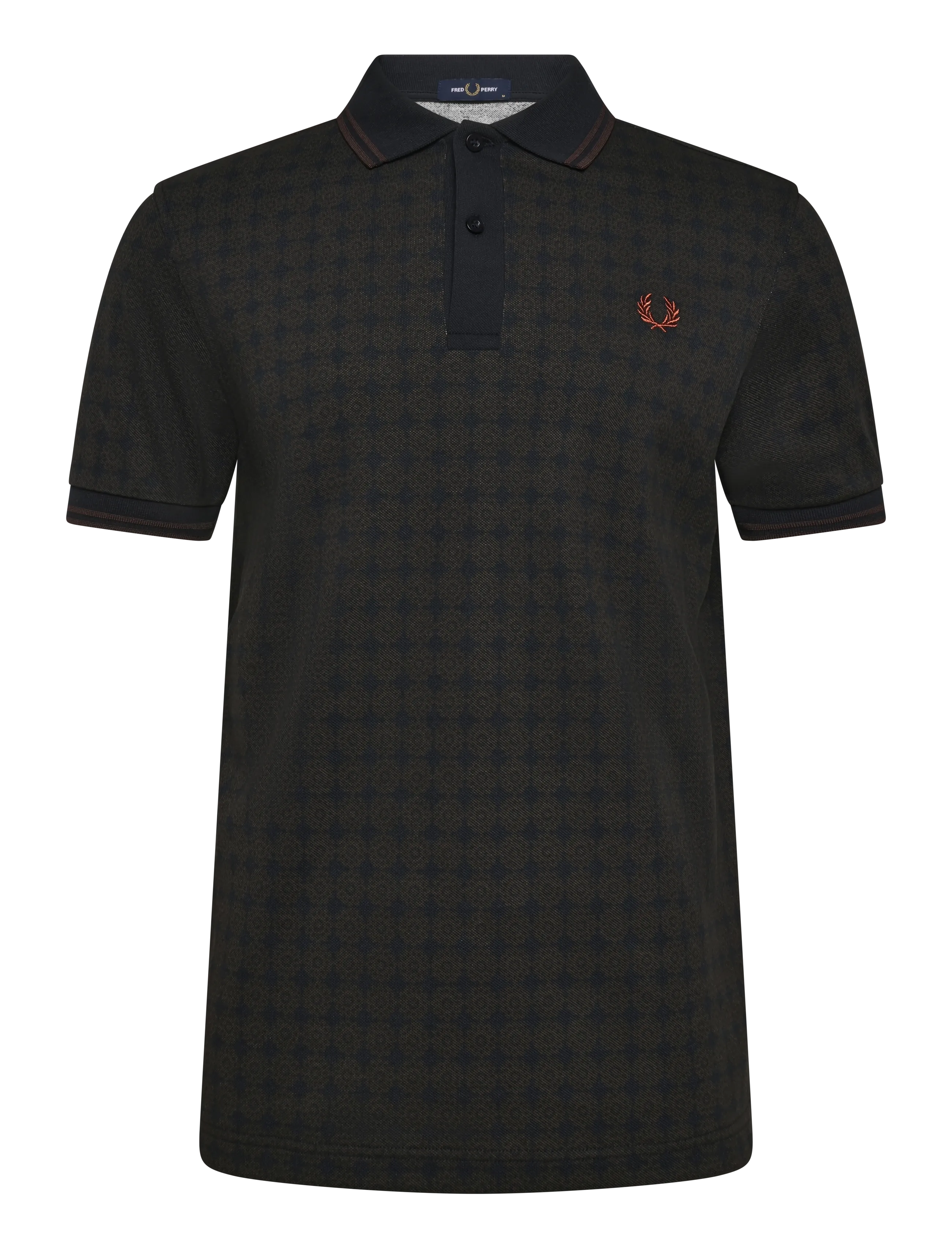 Fred Perry - FLORAL PRINT FRED PERRY SHIRT - lühikeste varrukatega polod - navy - 1