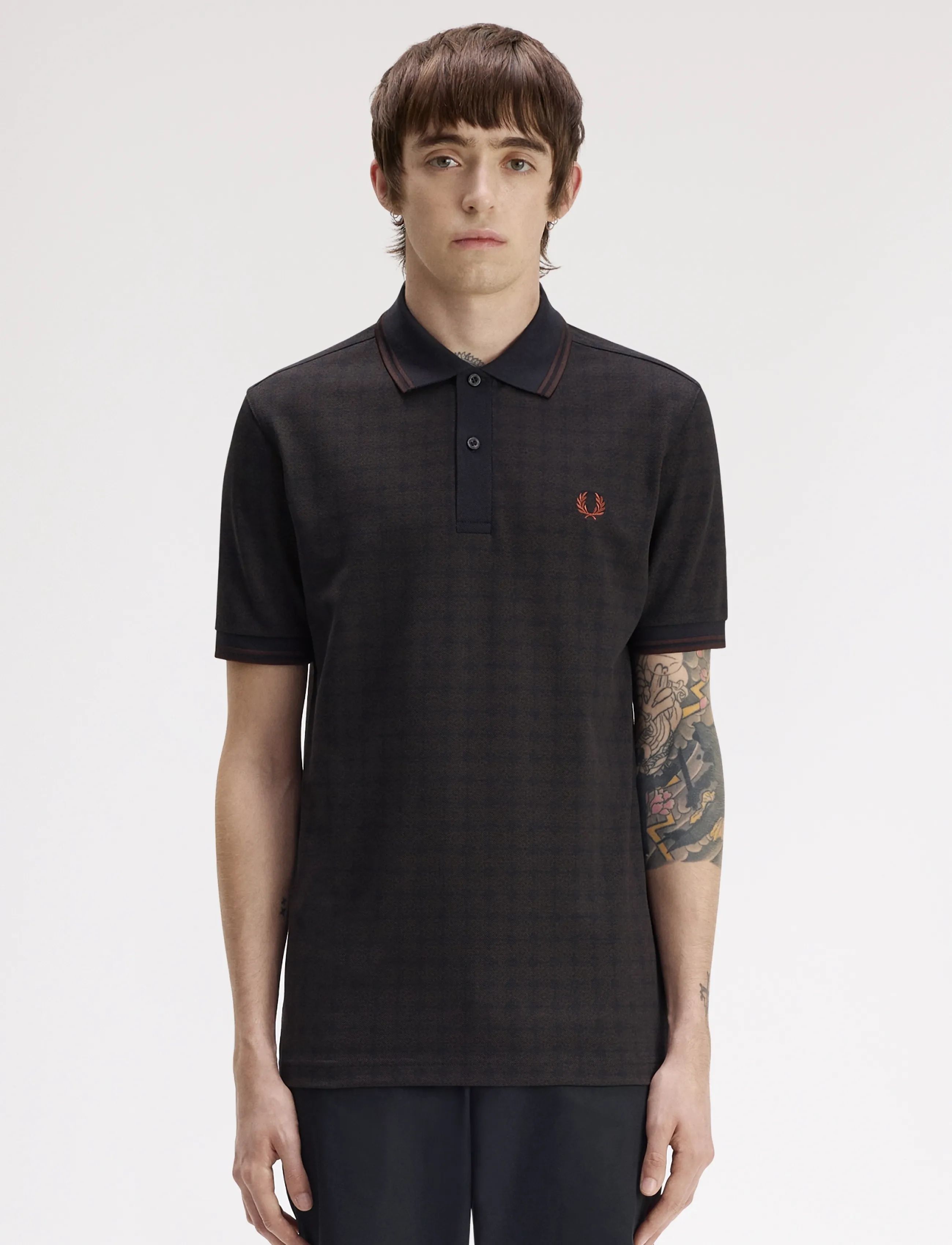 Fred Perry FLORAL PRINT FRED PERRY SHIRT - Isadepäev - NAVY / navy