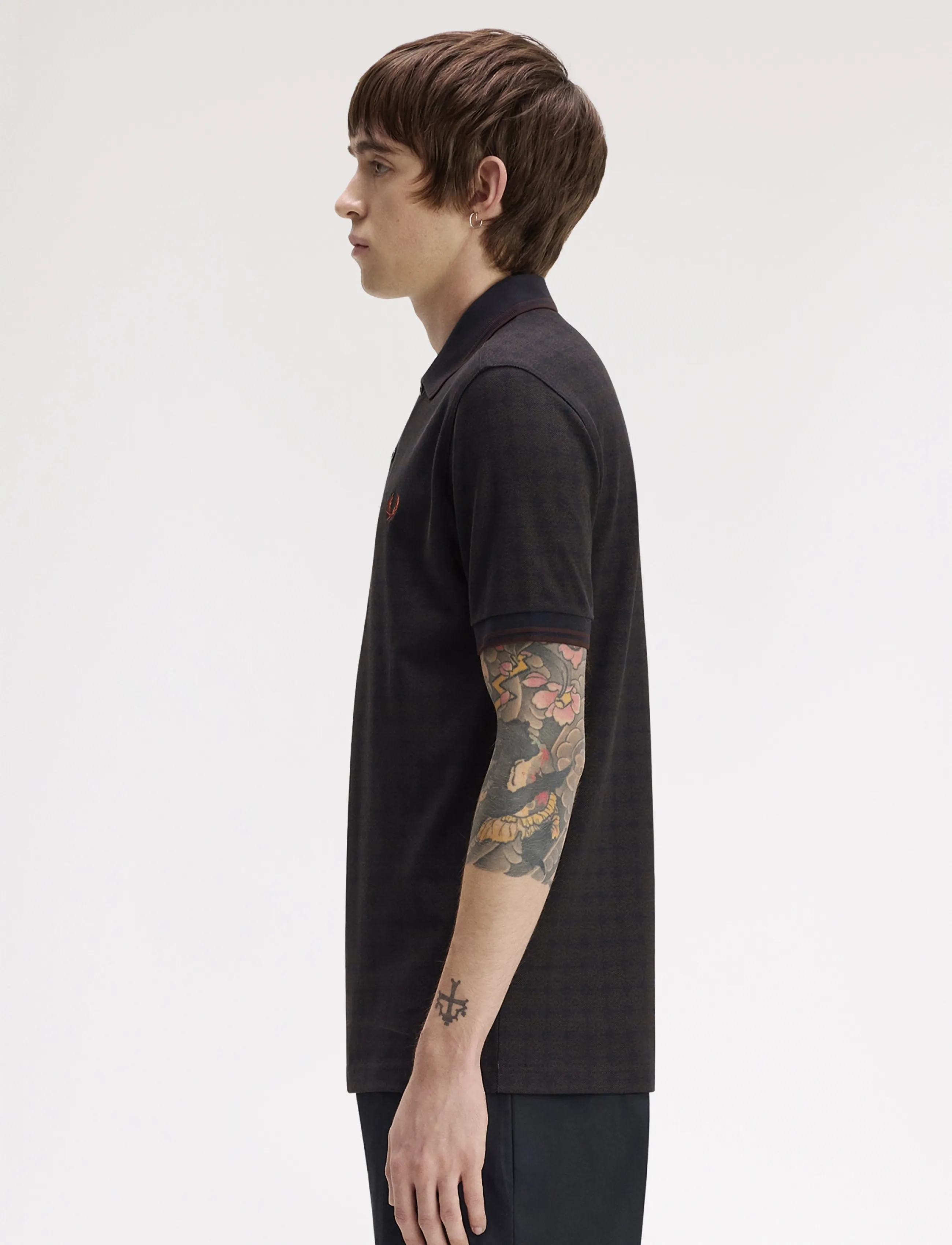 Fred Perry - FLORAL PRINT FRED PERRY SHIRT - lühikeste varrukatega polod - navy - 3