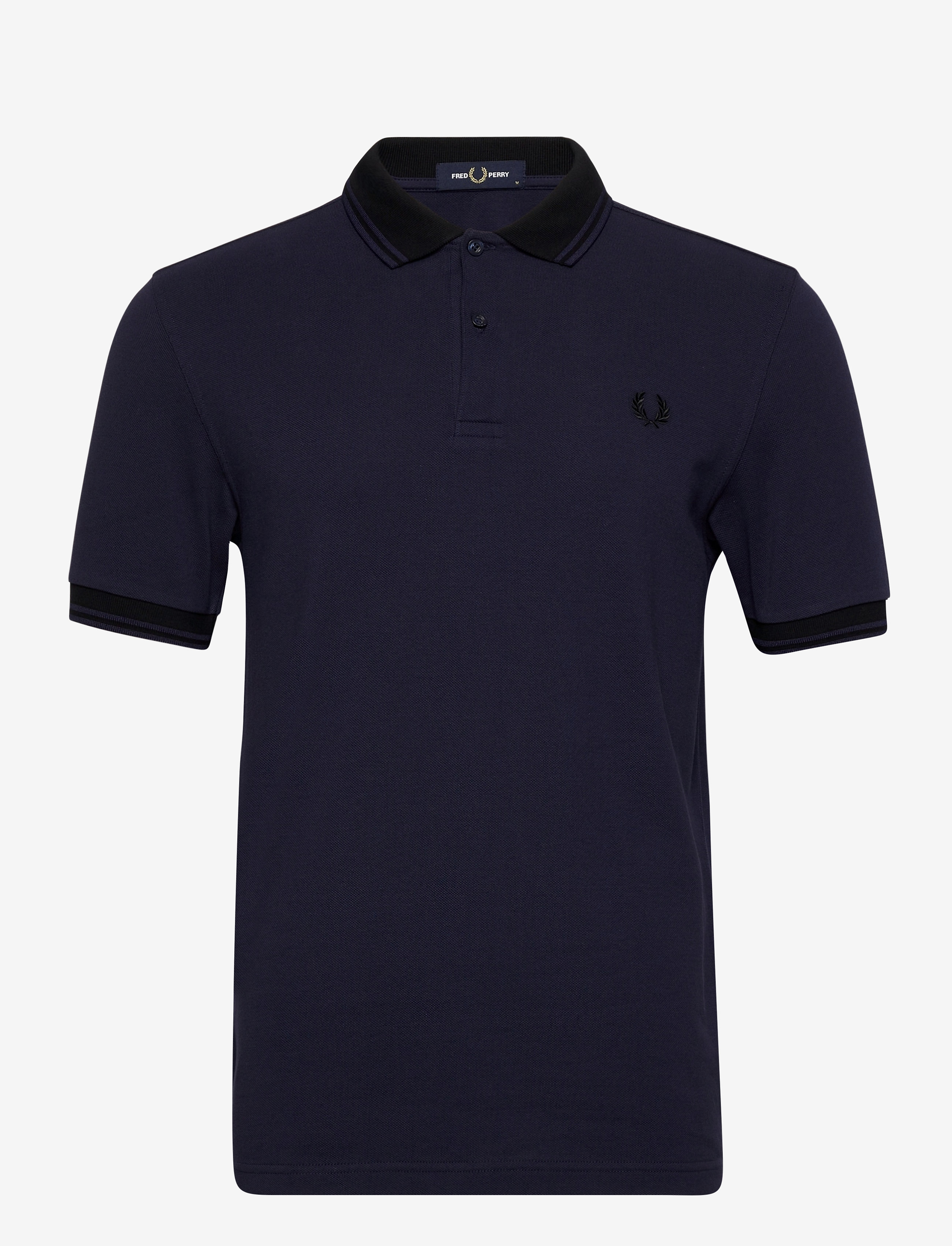 Fred Perry - CONTRAST RIB PIQUE SHIRT - carbon blue - 1