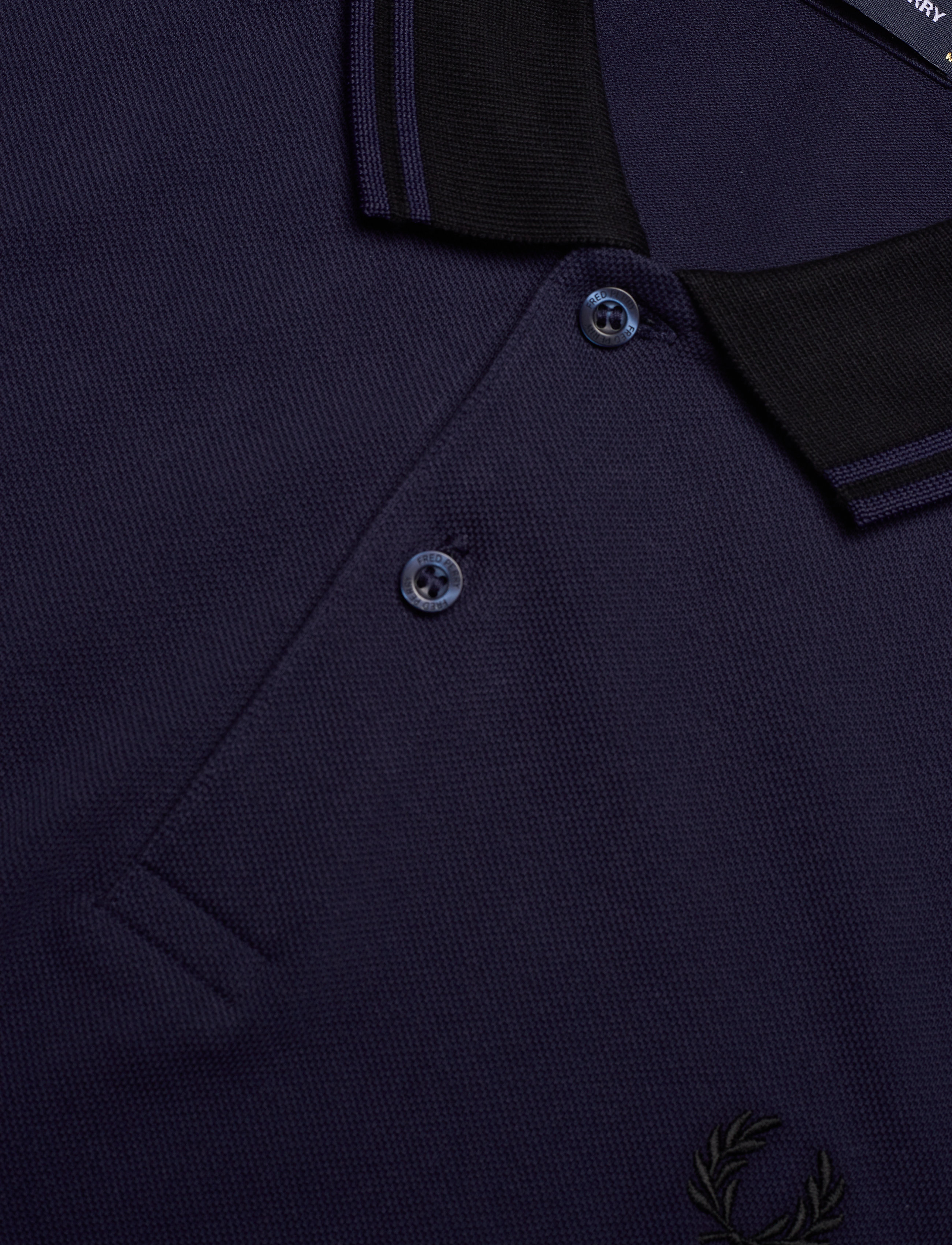 Fred Perry - CONTRAST RIB PIQUE SHIRT - carbon blue - 3