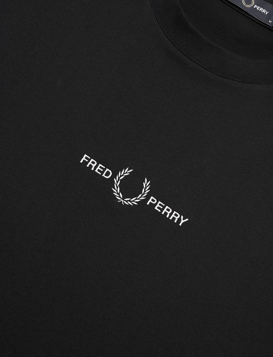 Fred Perry - EMBROIDERED T-SHIRT - kurzärmelig - black - 4