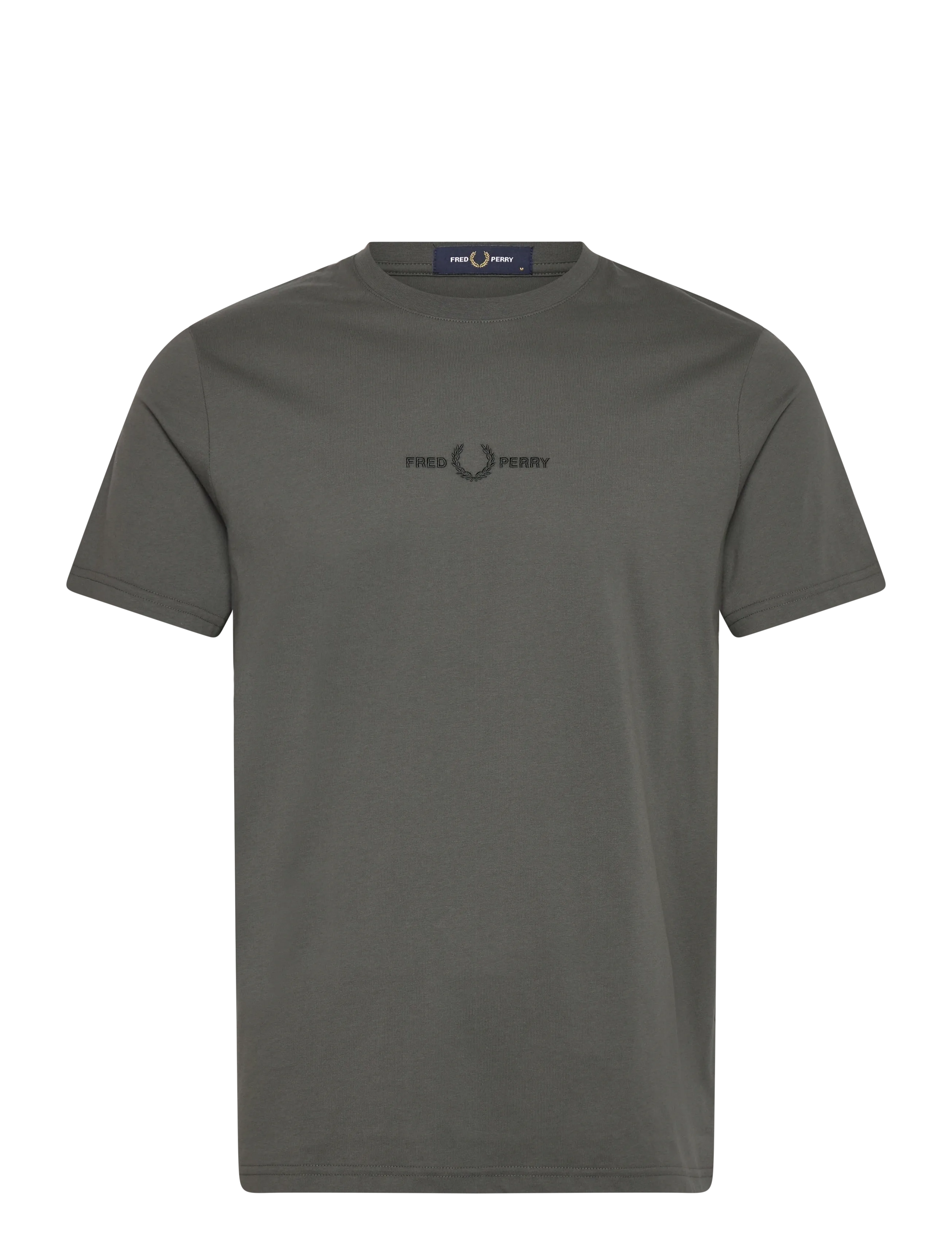 Fred Perry EMBROIDERED T-SHIRT - T-Shirts - FIELD GREEN / khaki/green