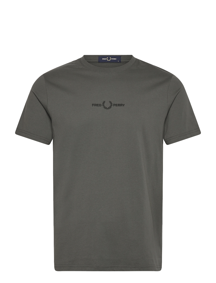 Fred Perry - EMBROIDERED T-SHIRT - kurzärmelig - field green - 1