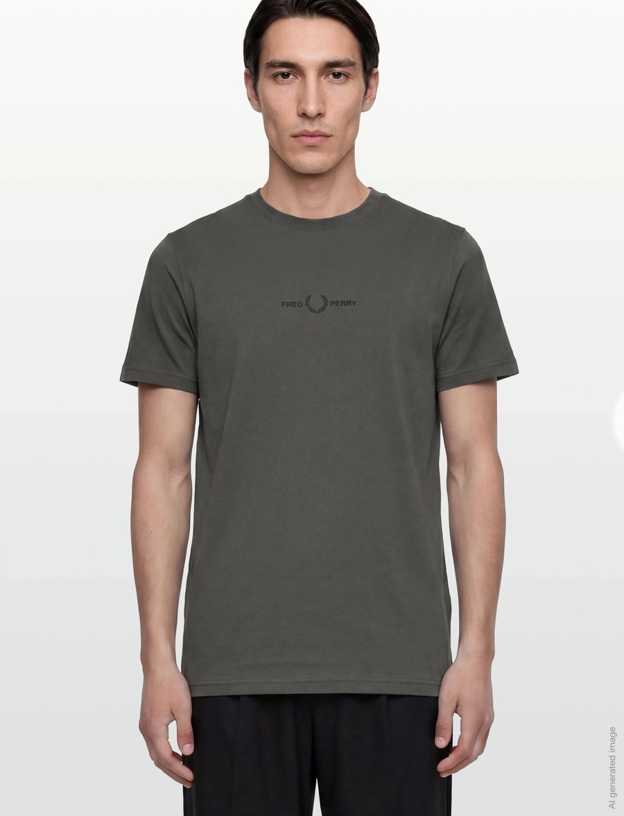 Fred Perry - EMBROIDERED T-SHIRT - kurzärmelig - field green - 3