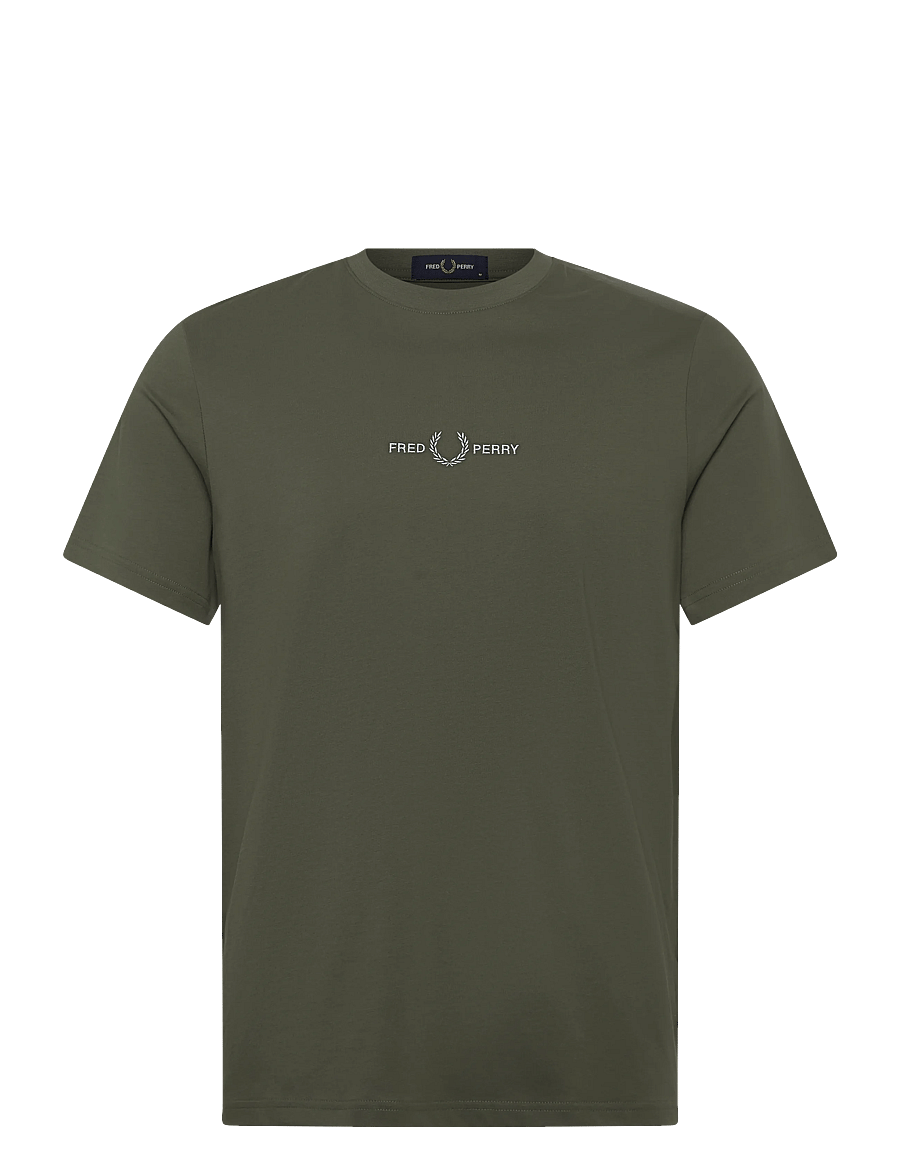 Fred Perry - EMBROIDERED T-SHIRT - kurzärmelig - laurel wreath green - 1