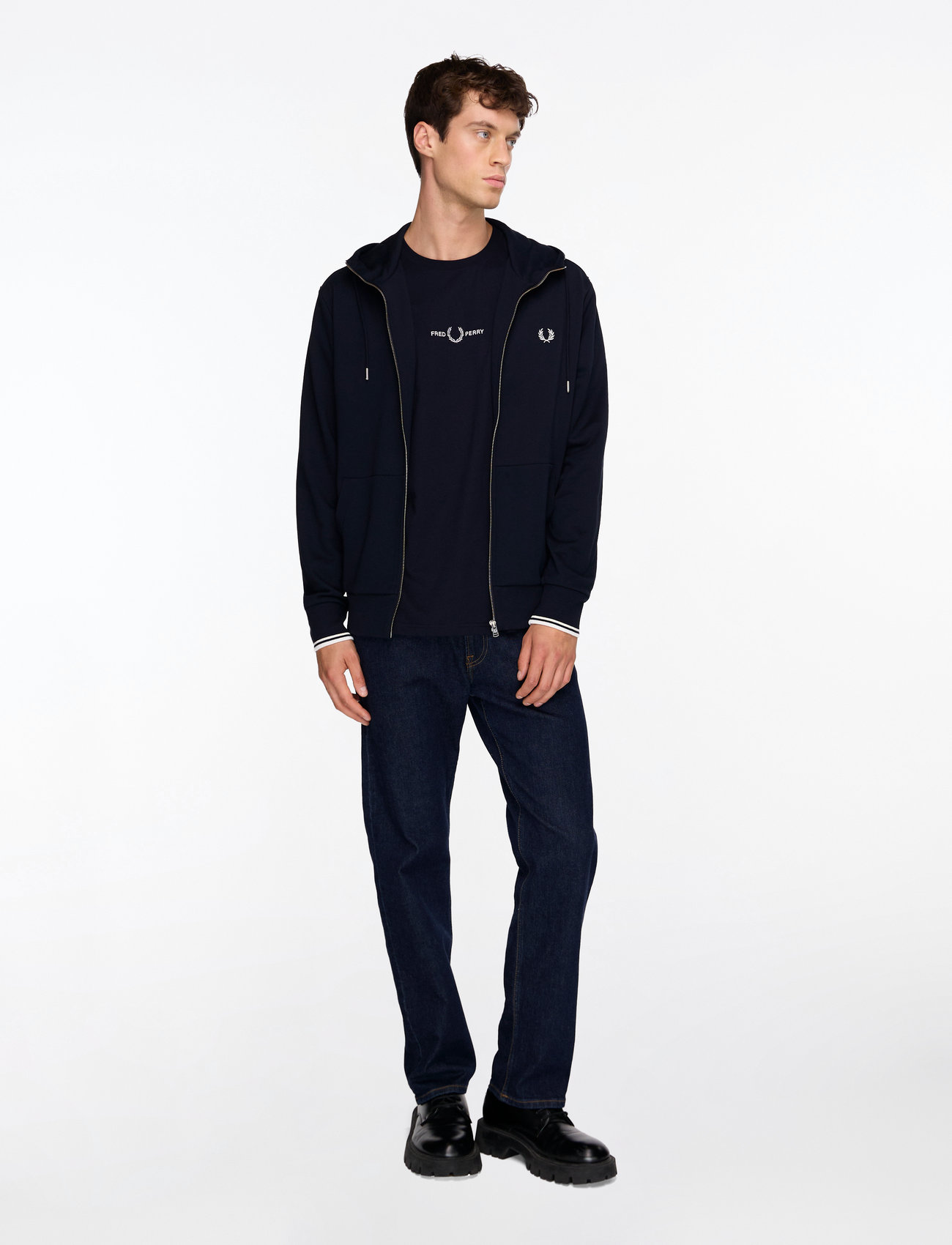 Fred Perry - EMBROIDERED T-SHIRT - lühikeste varrukatega t-särgid - navy - 2