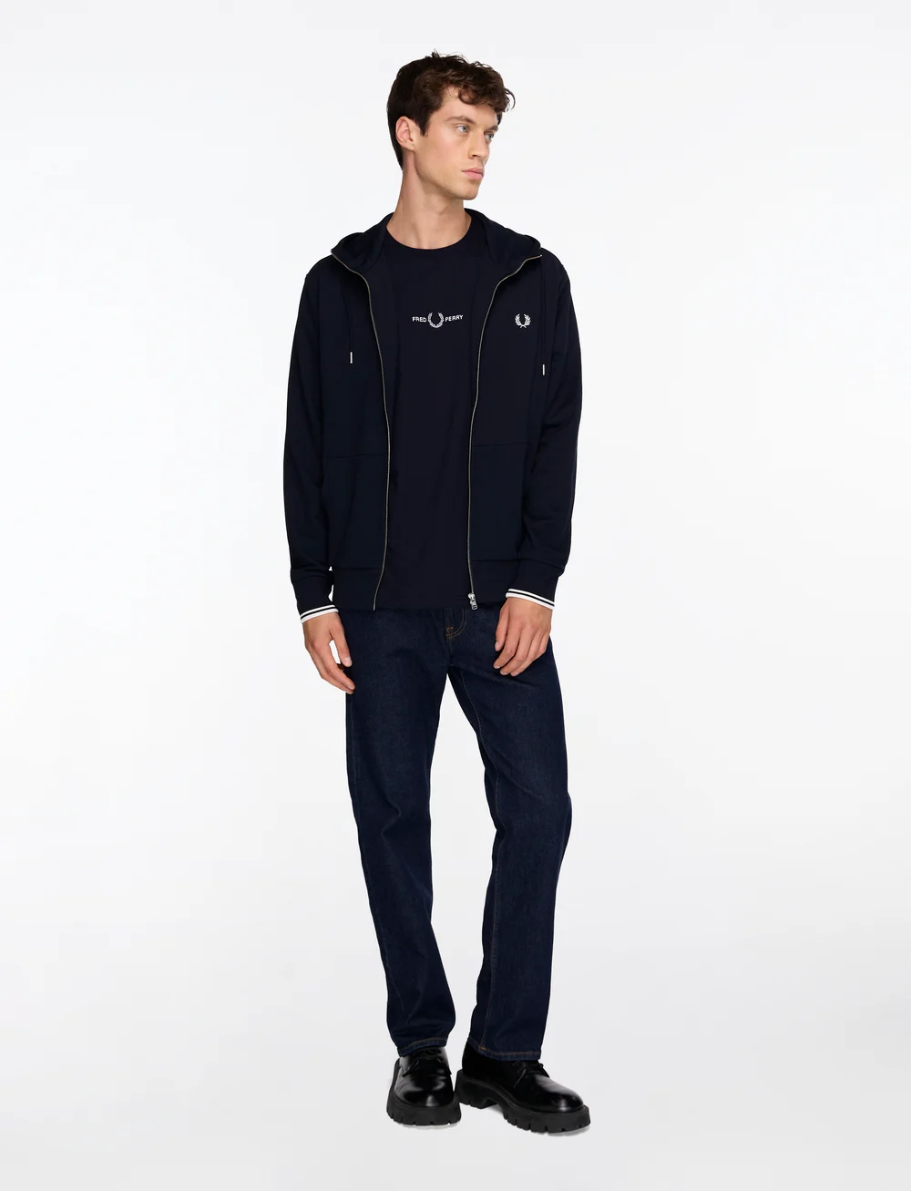 Fred Perry - EMBROIDERED T-SHIRT - kortærmede t-shirts - navy - 2