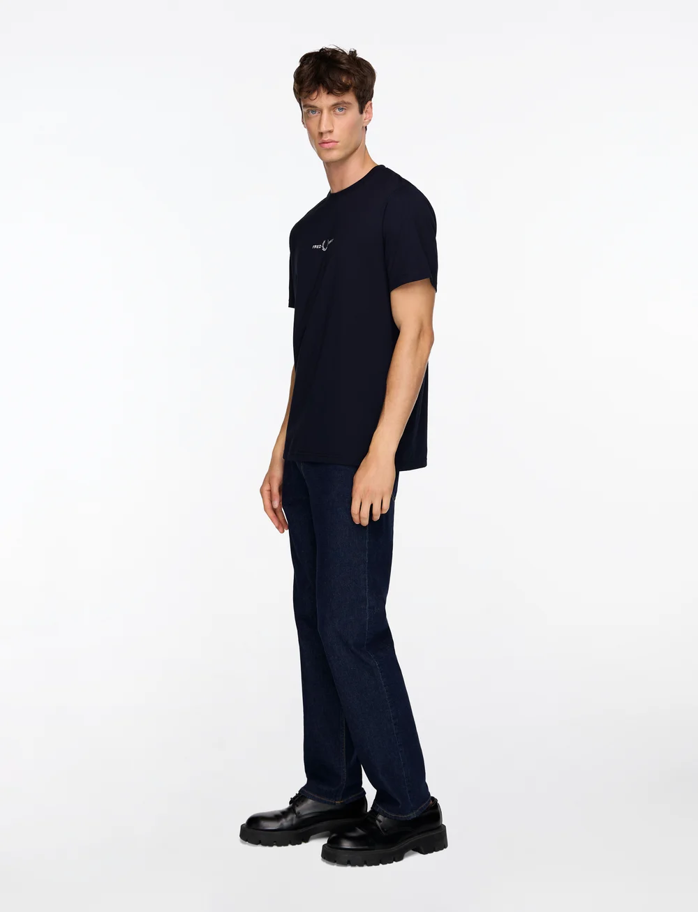 Fred Perry - EMBROIDERED T-SHIRT - kortærmede t-shirts - navy - 3