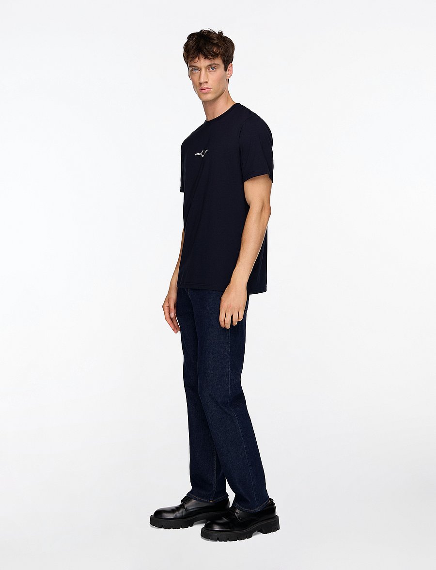 Fred Perry - EMBROIDERED T-SHIRT - kurzärmelig - navy - 3