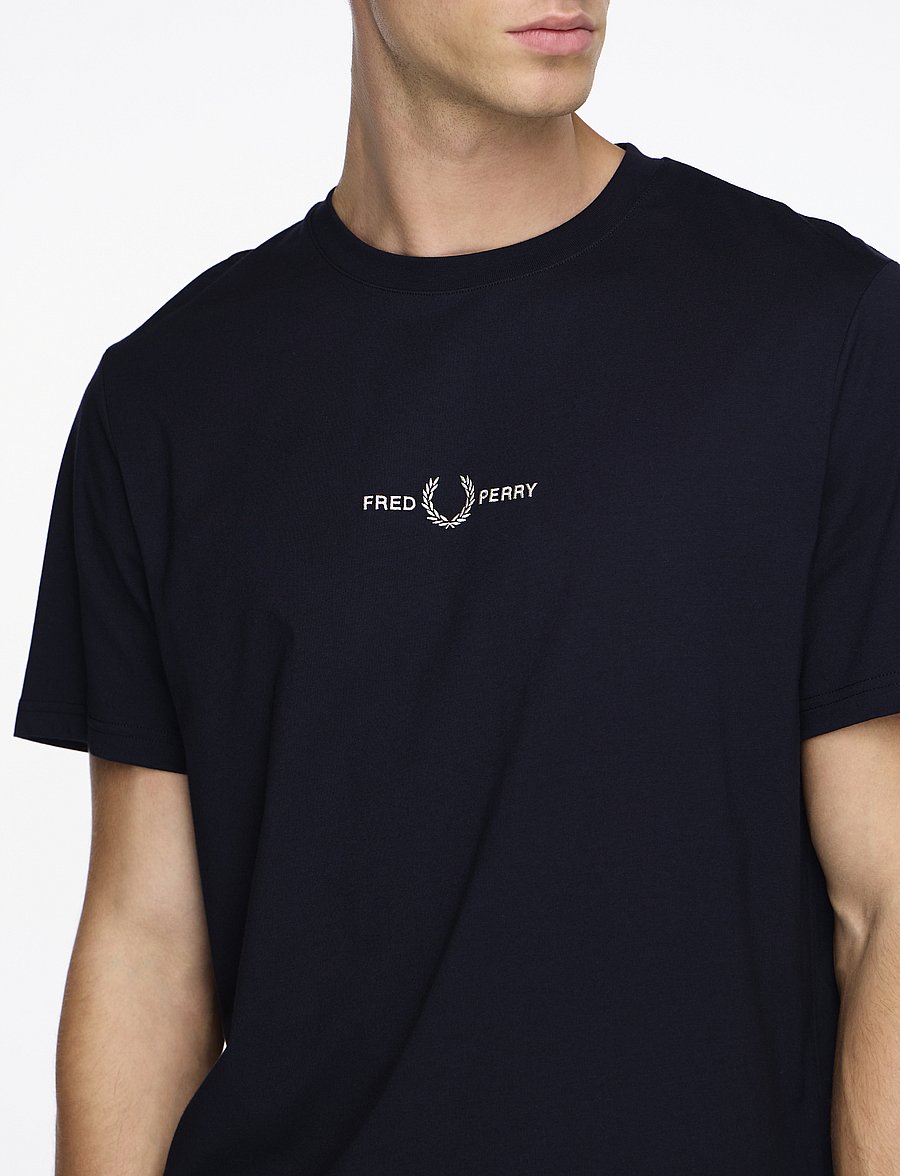 Fred Perry - EMBROIDERED T-SHIRT - kurzärmelig - navy - 5