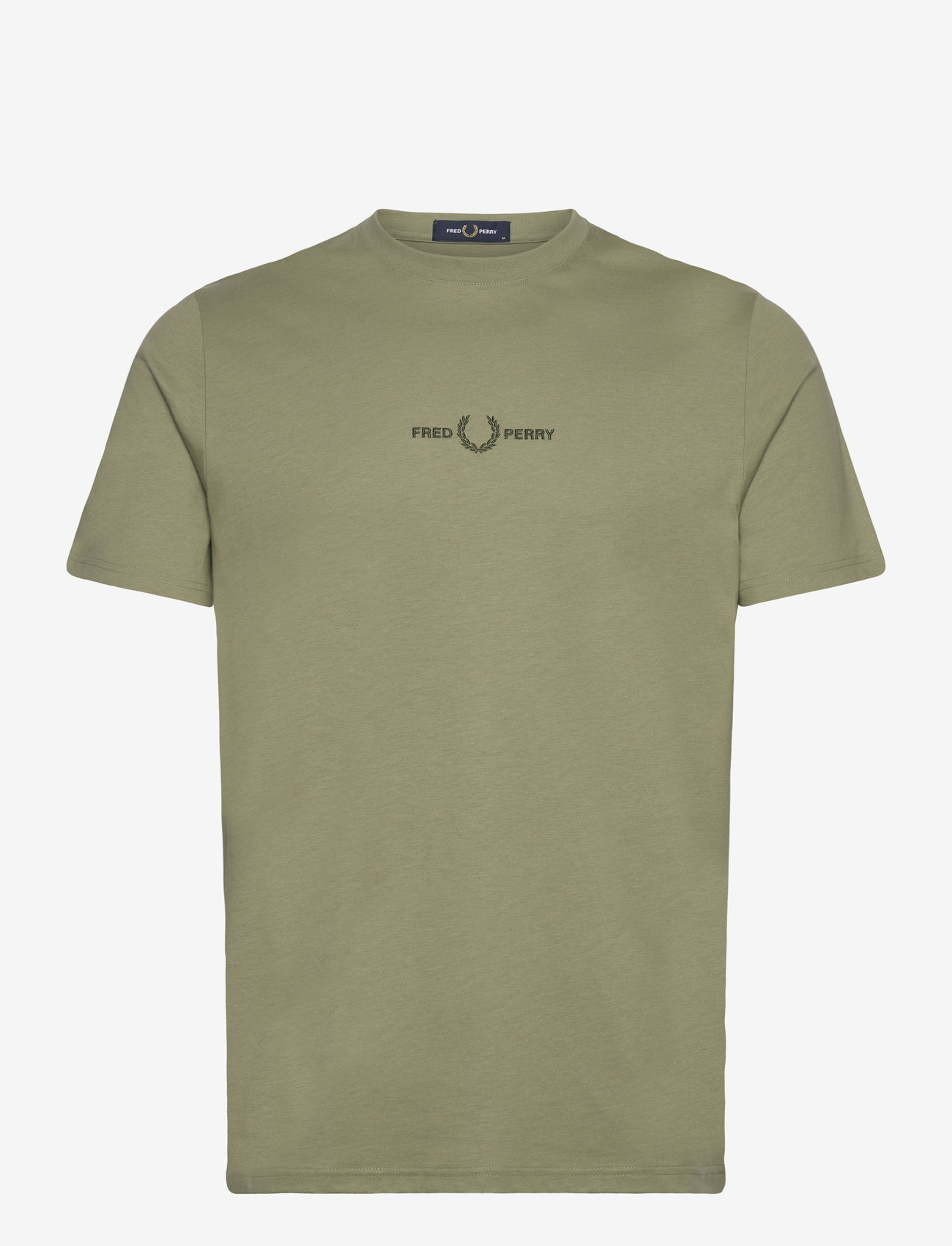 Fred Perry - EMBROIDERED T-SHIRT - herbstliche kleidung - olive mint - 0