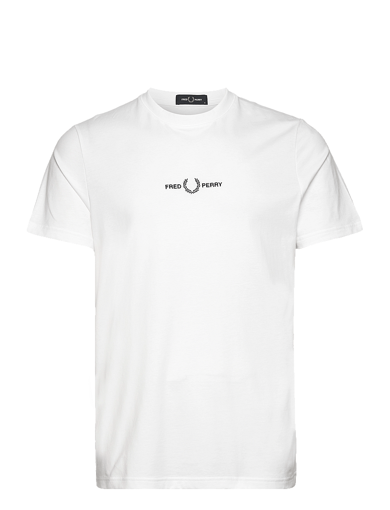 Fred Perry - EMBROIDERED T-SHIRT - kurzärmelig - white - 0