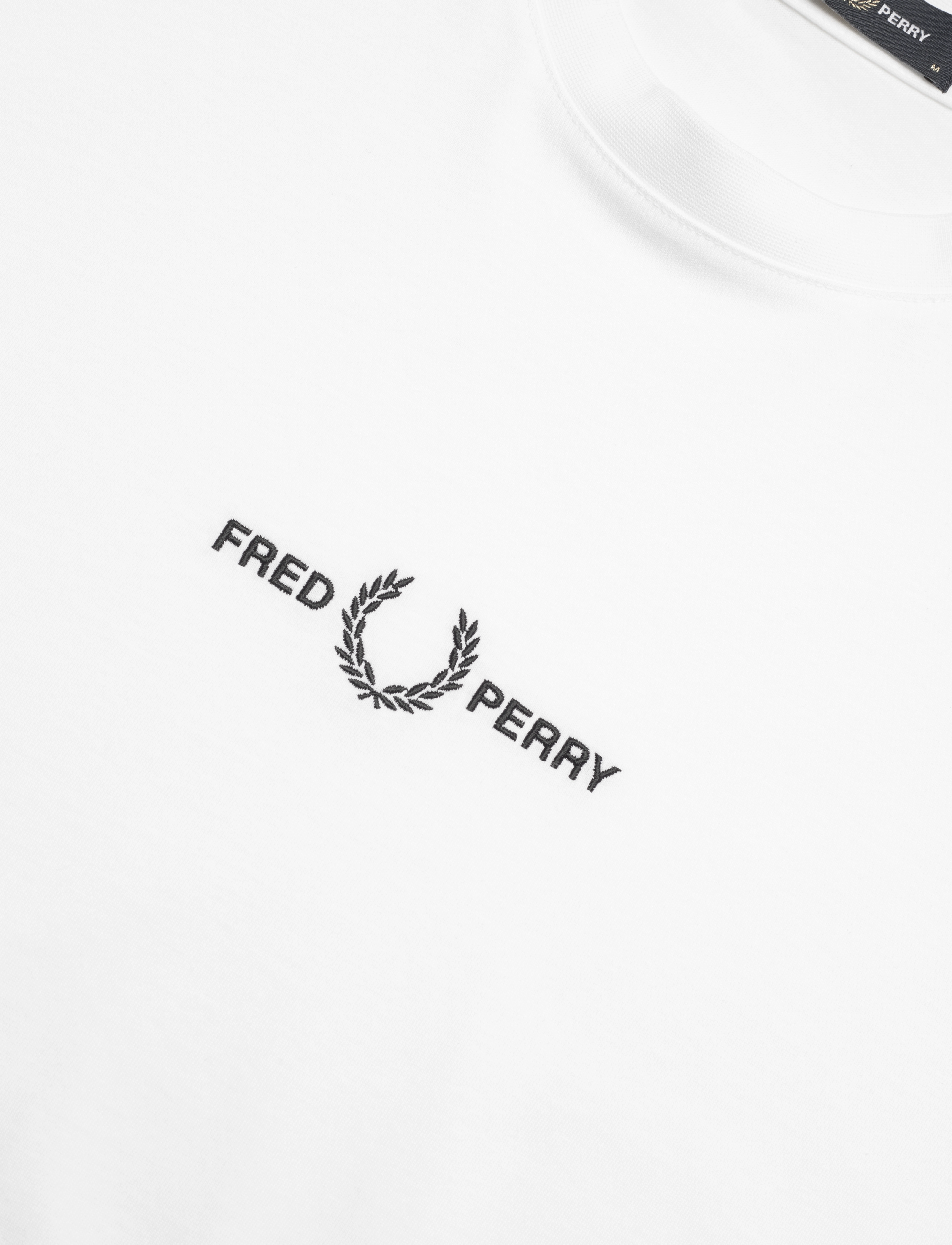 Fred Perry - EMBROIDERED T-SHIRT - kurzärmelig - white - 3