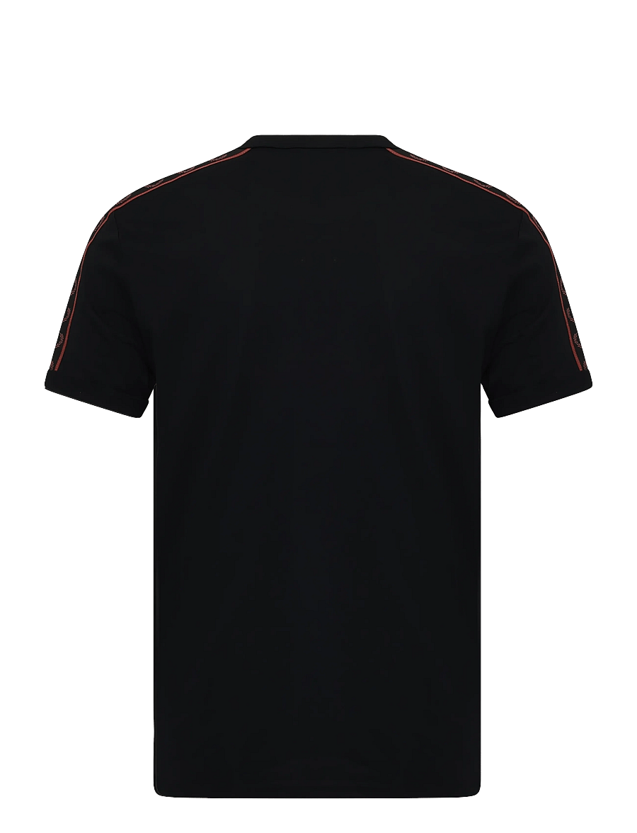 Fred Perry - CONTRAST TAPE RINGER TEE - kortærmede t-shirts - black - 2