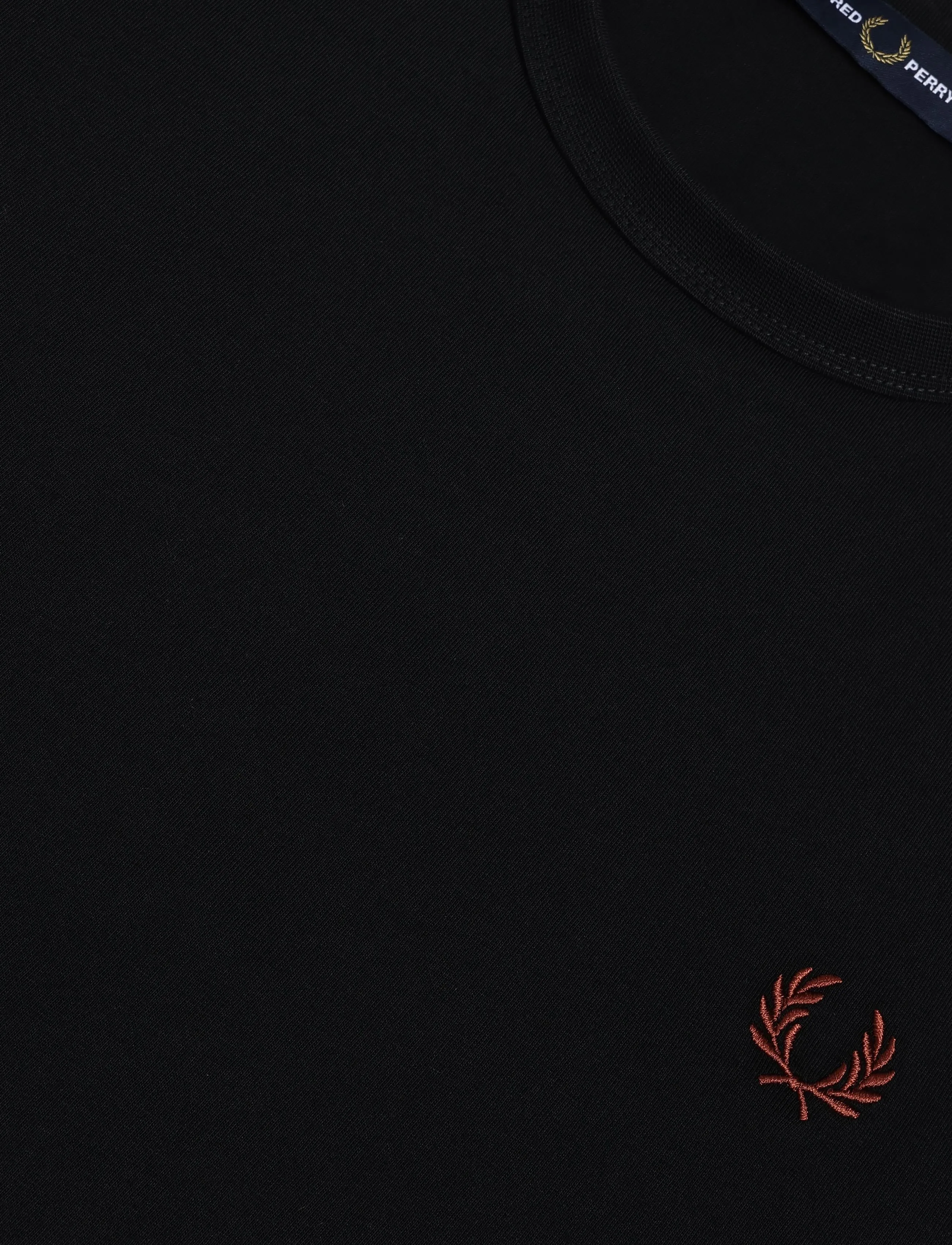 Fred Perry - CONTRAST TAPE RINGER TEE - kortærmede t-shirts - black - 4