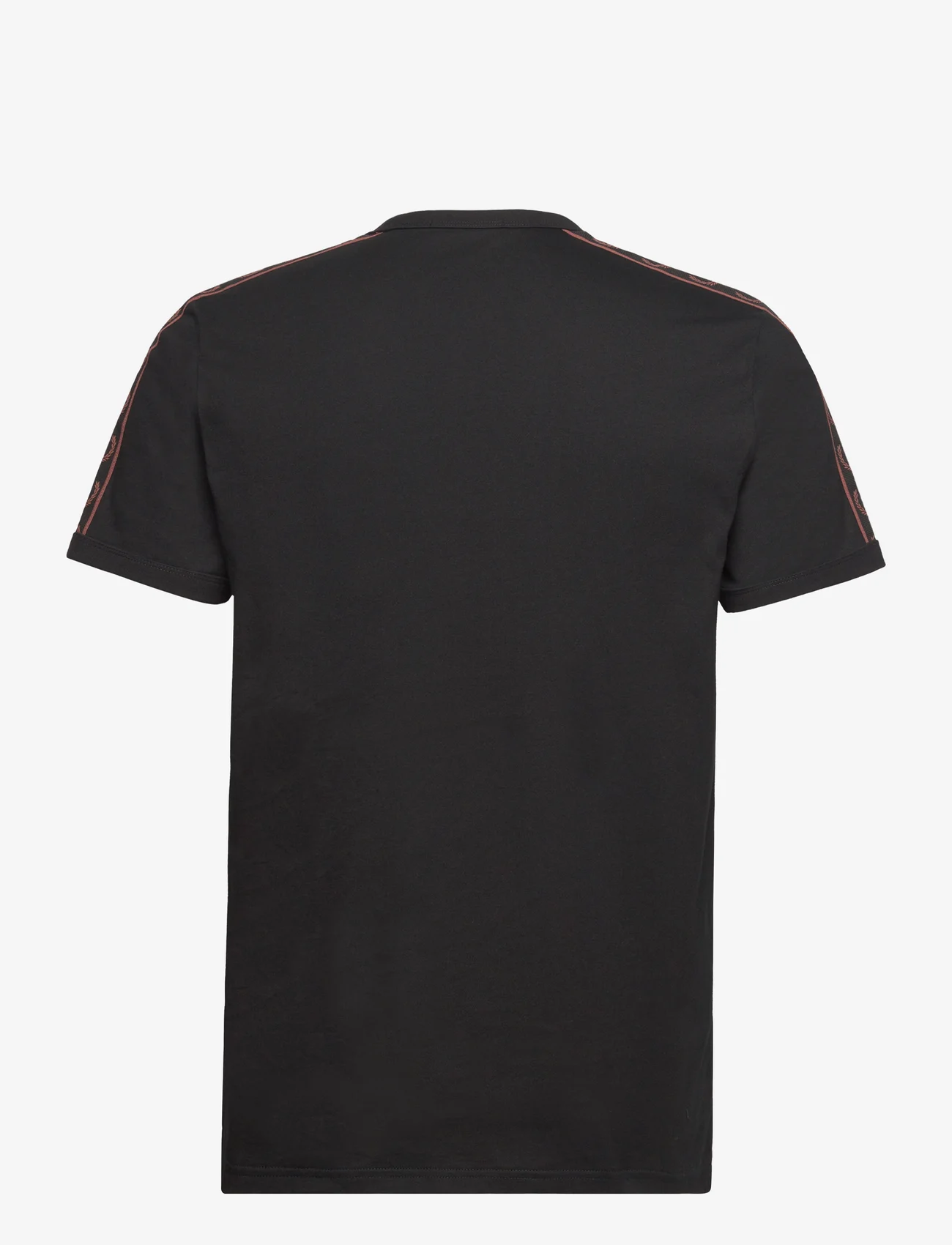 Fred Perry - C TAPE RINGER T-SHIRT - basic t-shirts - black/whiskybrwn - 1