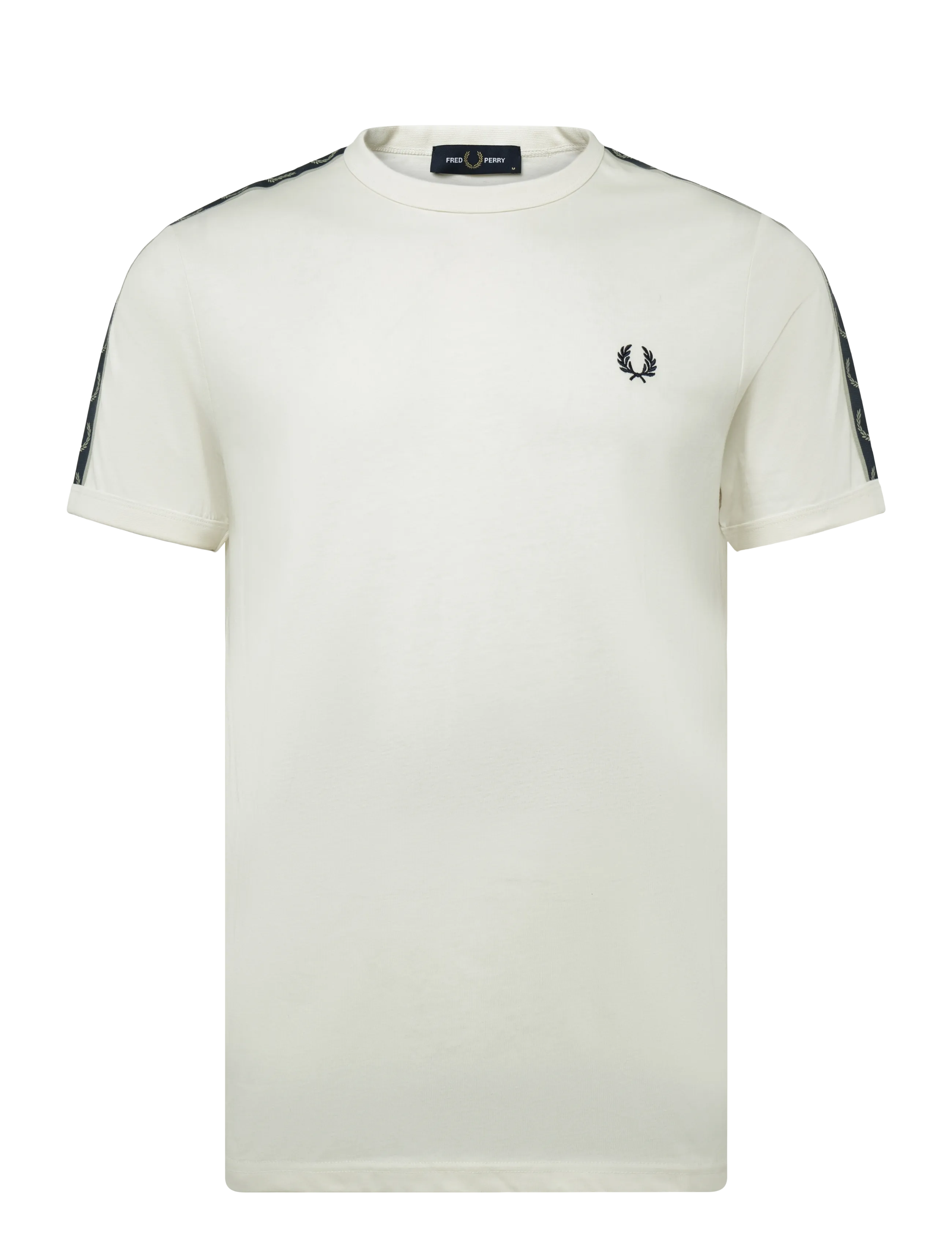 Fred Perry - CONTRAST TAPE RINGER TEE - kortærmede t-shirts - ecru - 1