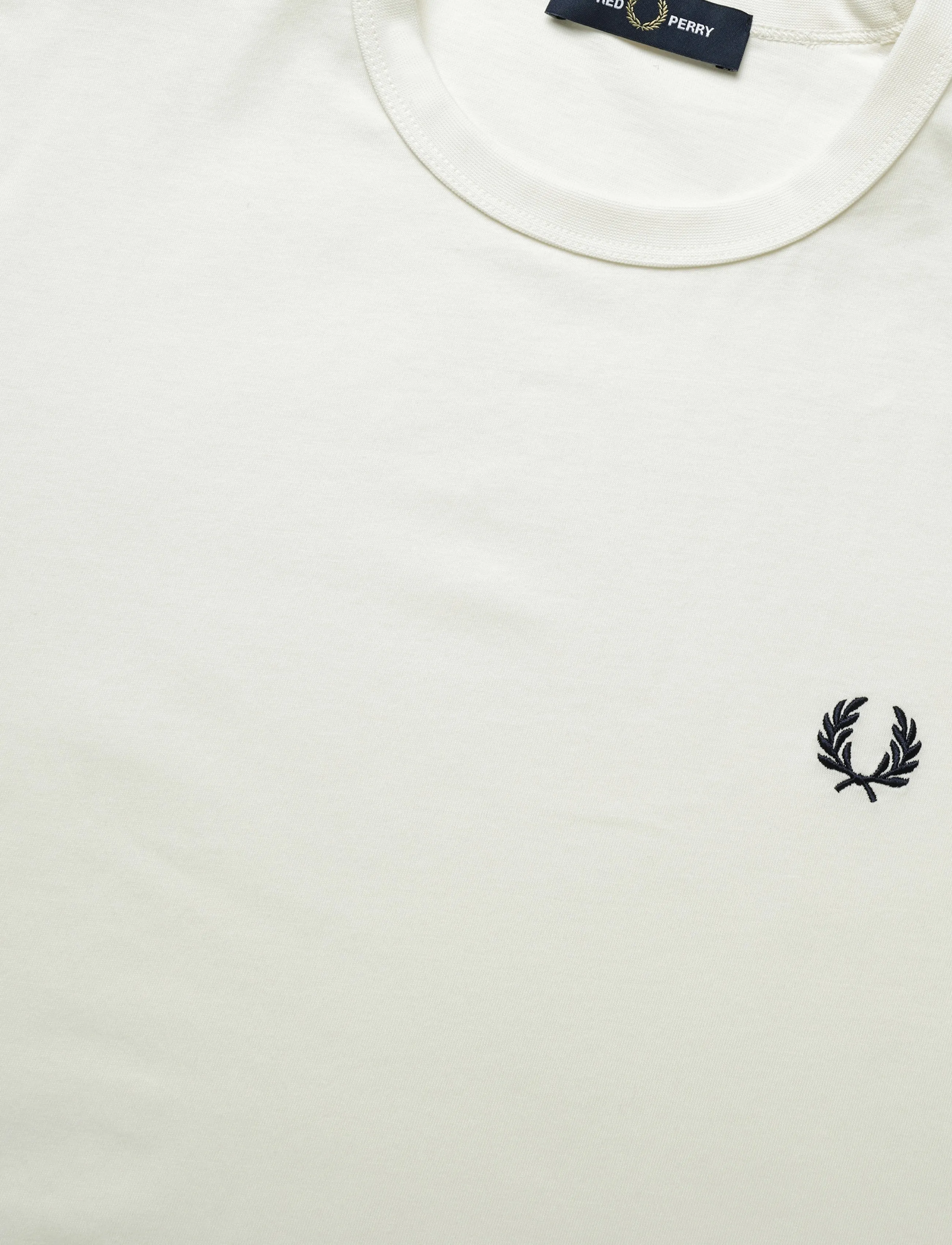 Fred Perry - CONTRAST TAPE RINGER TEE - kortærmede t-shirts - ecru - 4