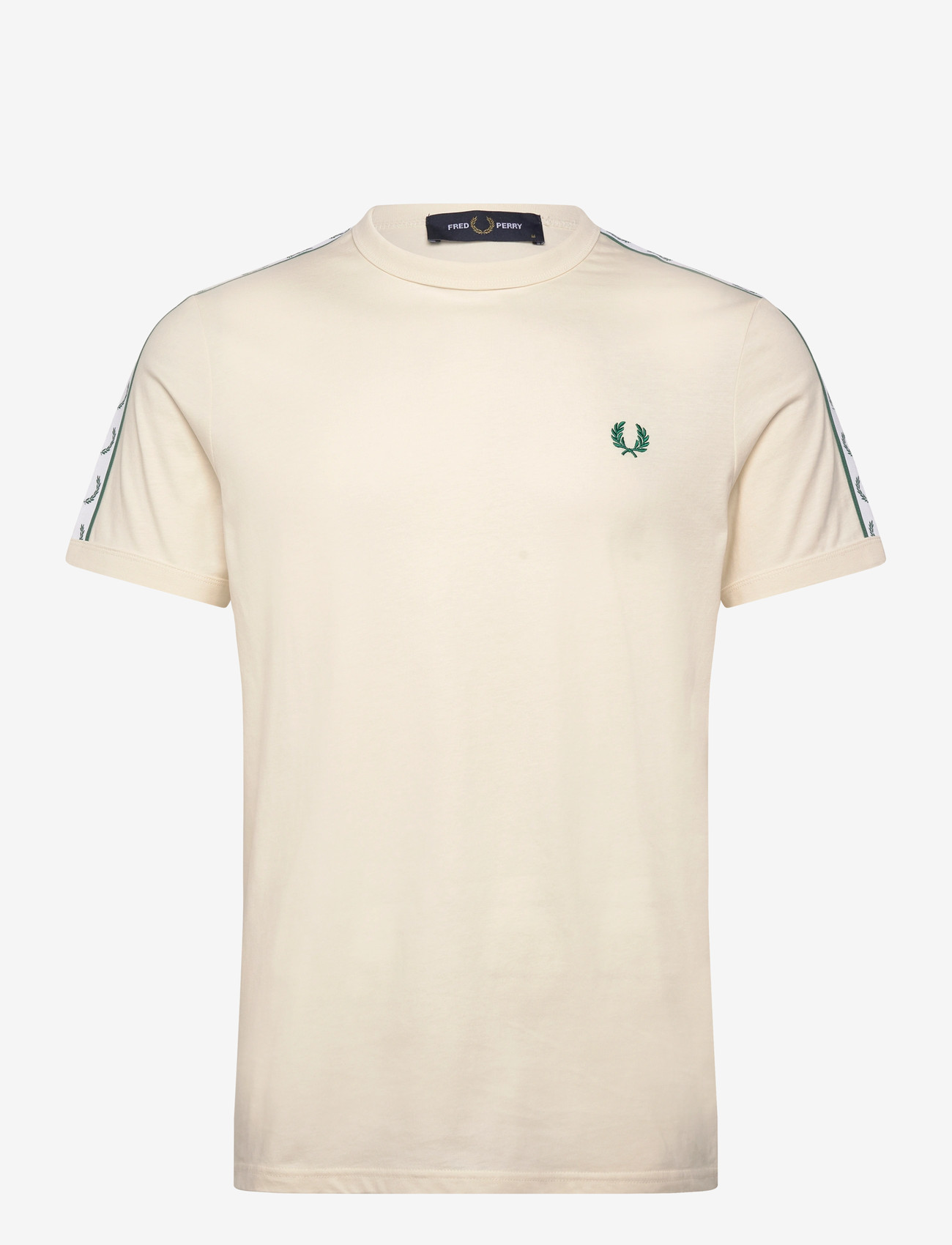 Fred Perry - CONTRAST TAPE RINGER TEE - kortærmede t-shirts - ecru - 1