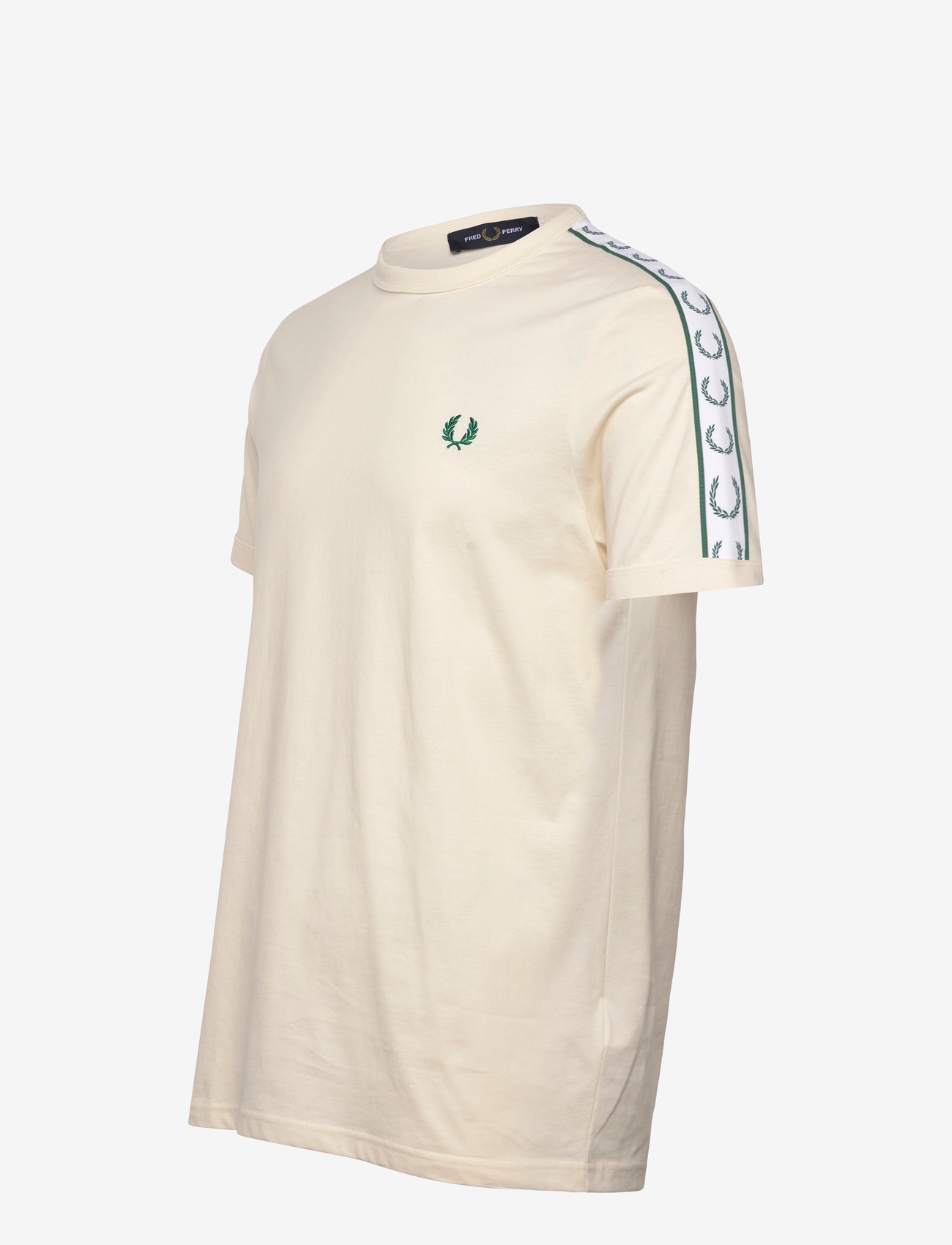 Fred Perry - CONTRAST TAPE RINGER TEE - kortærmede t-shirts - ecru - 4