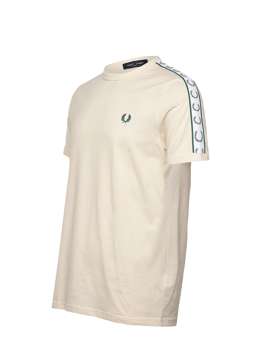 Fred Perry - CONTRAST TAPE RINGER TEE - kurzärmelige t-shirts - ecru - 4