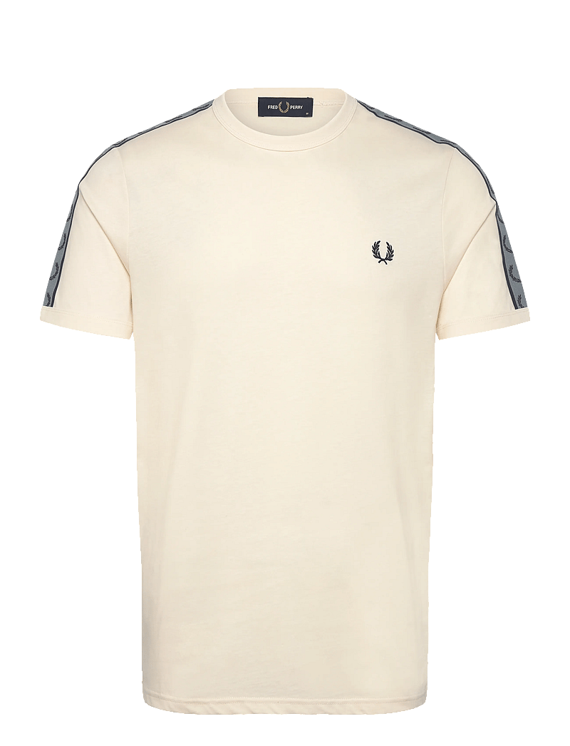 Fred Perry - CONTRAST TAPE RINGER TEE - kurzärmelig - ecru/navy - 0