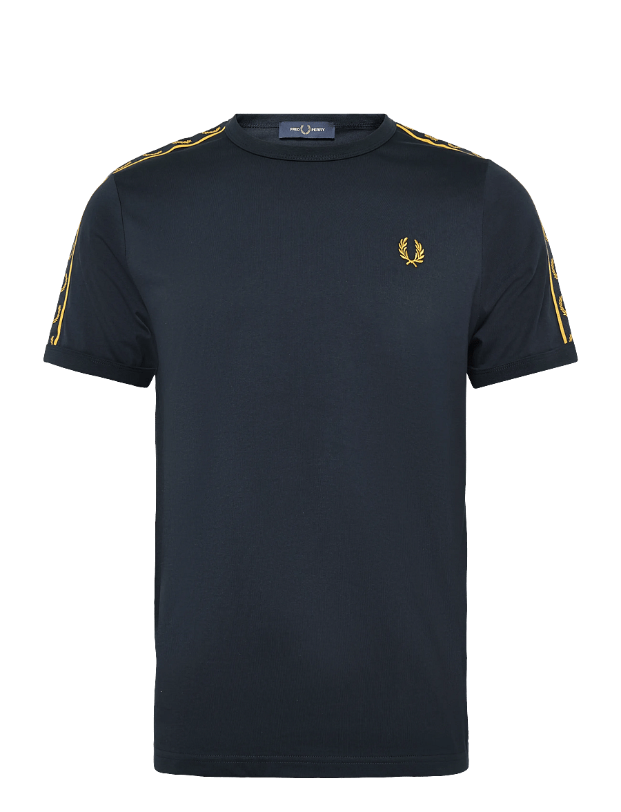 Fred Perry - CONTRAST TAPE RINGER TEE - lühikeste varrukatega t-särgid - navy - 1