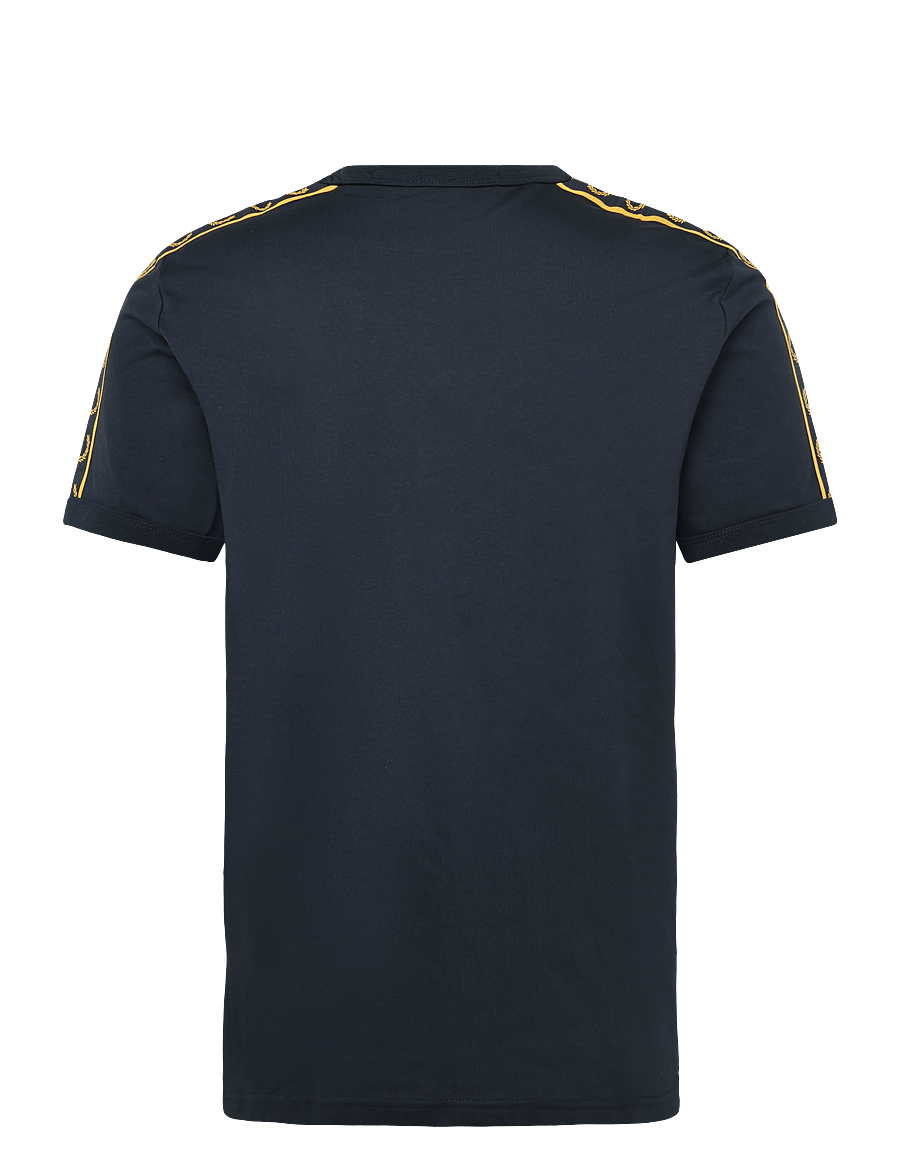 Fred Perry - CONTRAST TAPE RINGER TEE - lühikeste varrukatega t-särgid - navy - 2