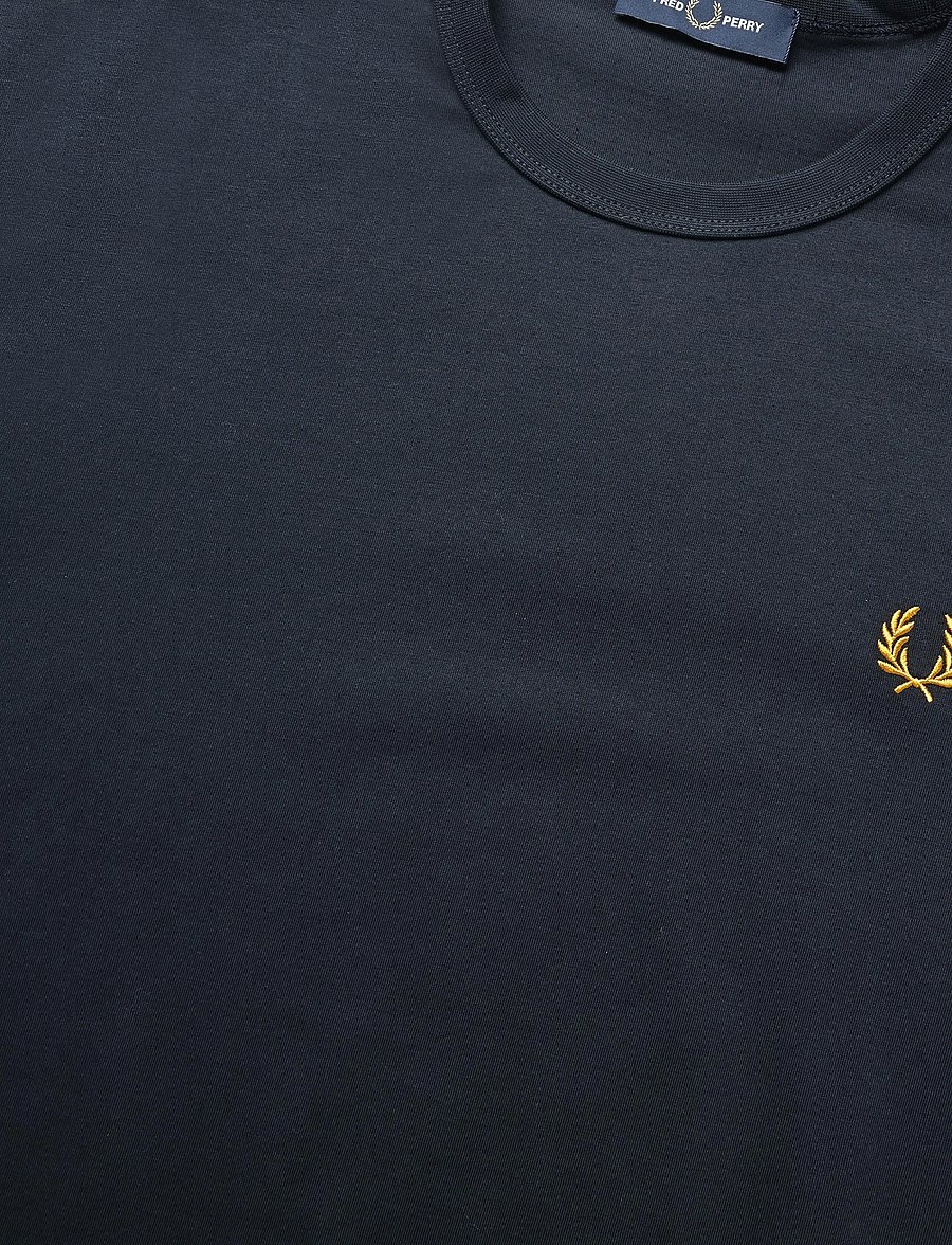 Fred Perry - CONTRAST TAPE RINGER TEE - lühikeste varrukatega t-särgid - navy - 4