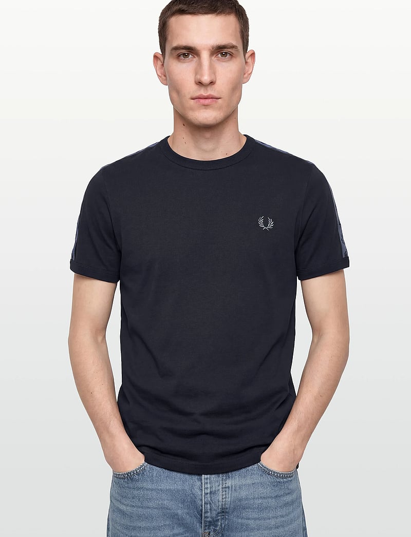 Fred Perry - CONTRAST TAPE RINGER TEE - kurzärmelig - navy/ace blue - 3