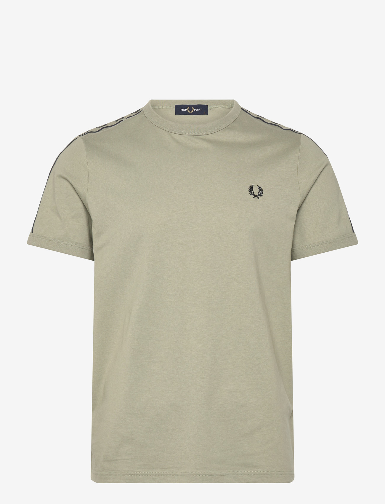 Fred Perry - CONTRAST TAPE RINGER TEE - marškinėliai trumpomis rankovėmis - seagrass/navy - 0