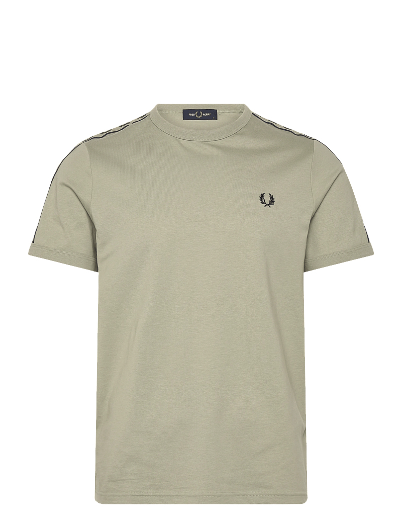 Fred Perry - CONTRAST TAPE RINGER TEE - marškinėliai trumpomis rankovėmis - seagrass/navy - 0