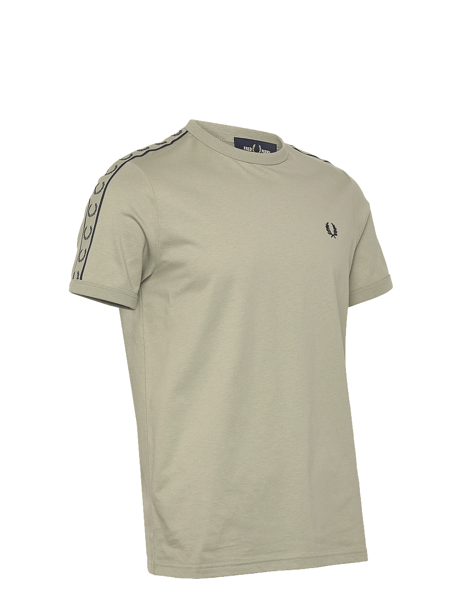 Fred Perry - CONTRAST TAPE RINGER TEE - kurzärmelig - seagrass/navy - 4