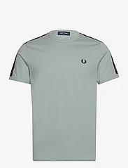 Fred Perry - C TAPE RINGER T-SHIRT - basic t-shirts - slvblu/warm grey - 0