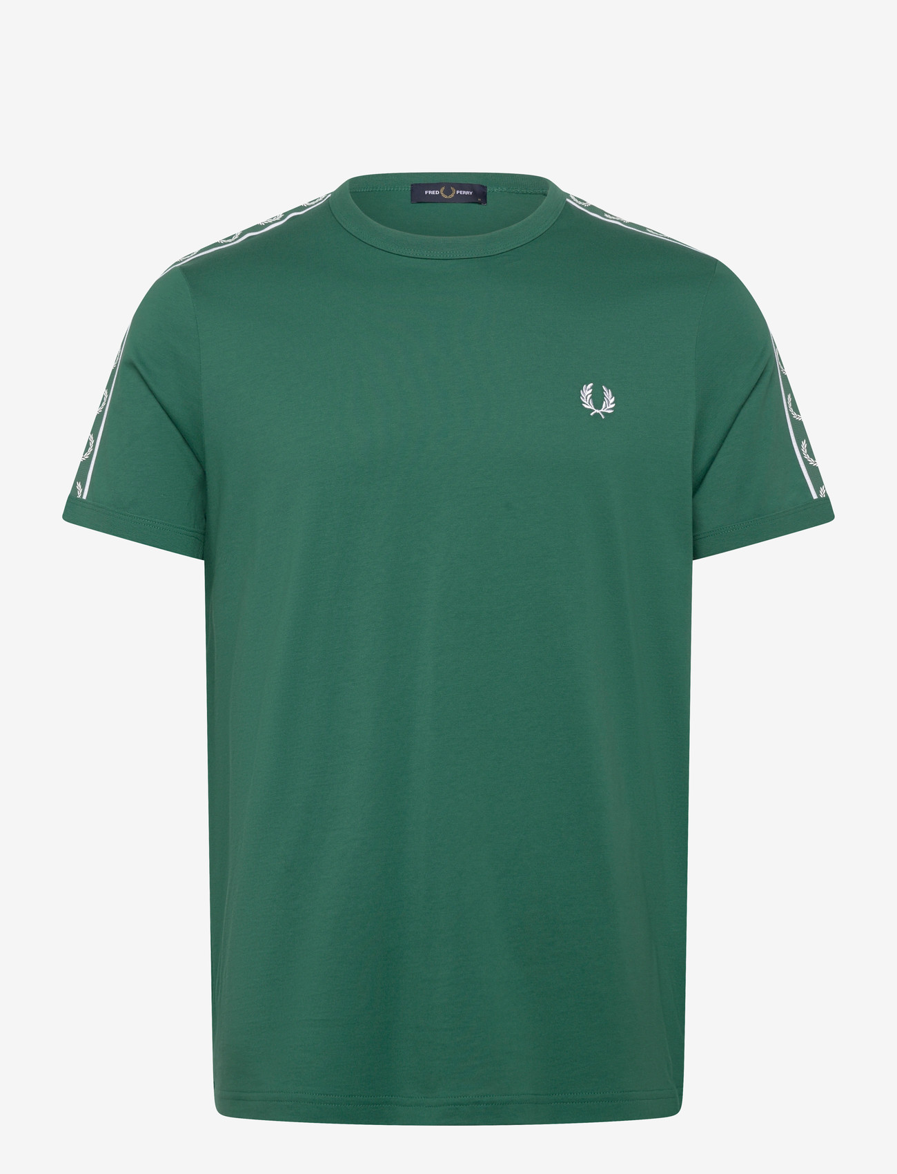 Fred Perry - CONTRAST TAPE RINGER TEE - kortærmede t-shirts - sport green - 1