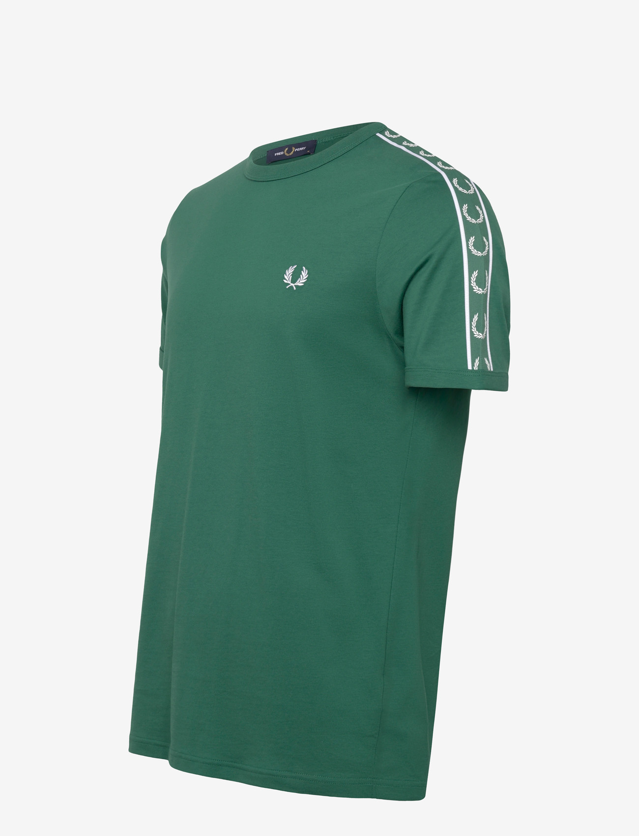 Fred Perry - CONTRAST TAPE RINGER TEE - kortærmede t-shirts - sport green - 4