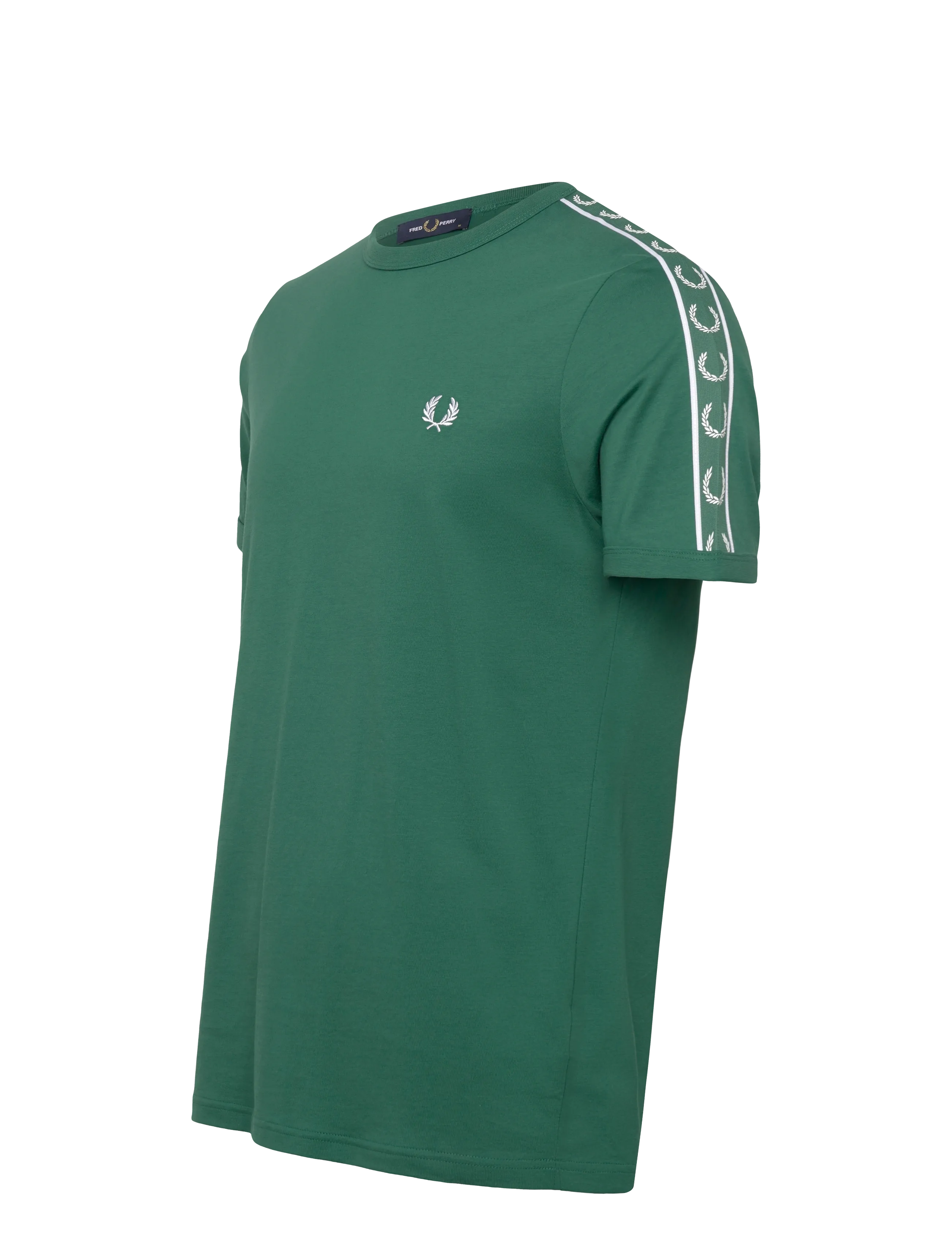 Fred Perry - CONTRAST TAPE RINGER TEE - short-sleeved t-shirts - sport green - 4