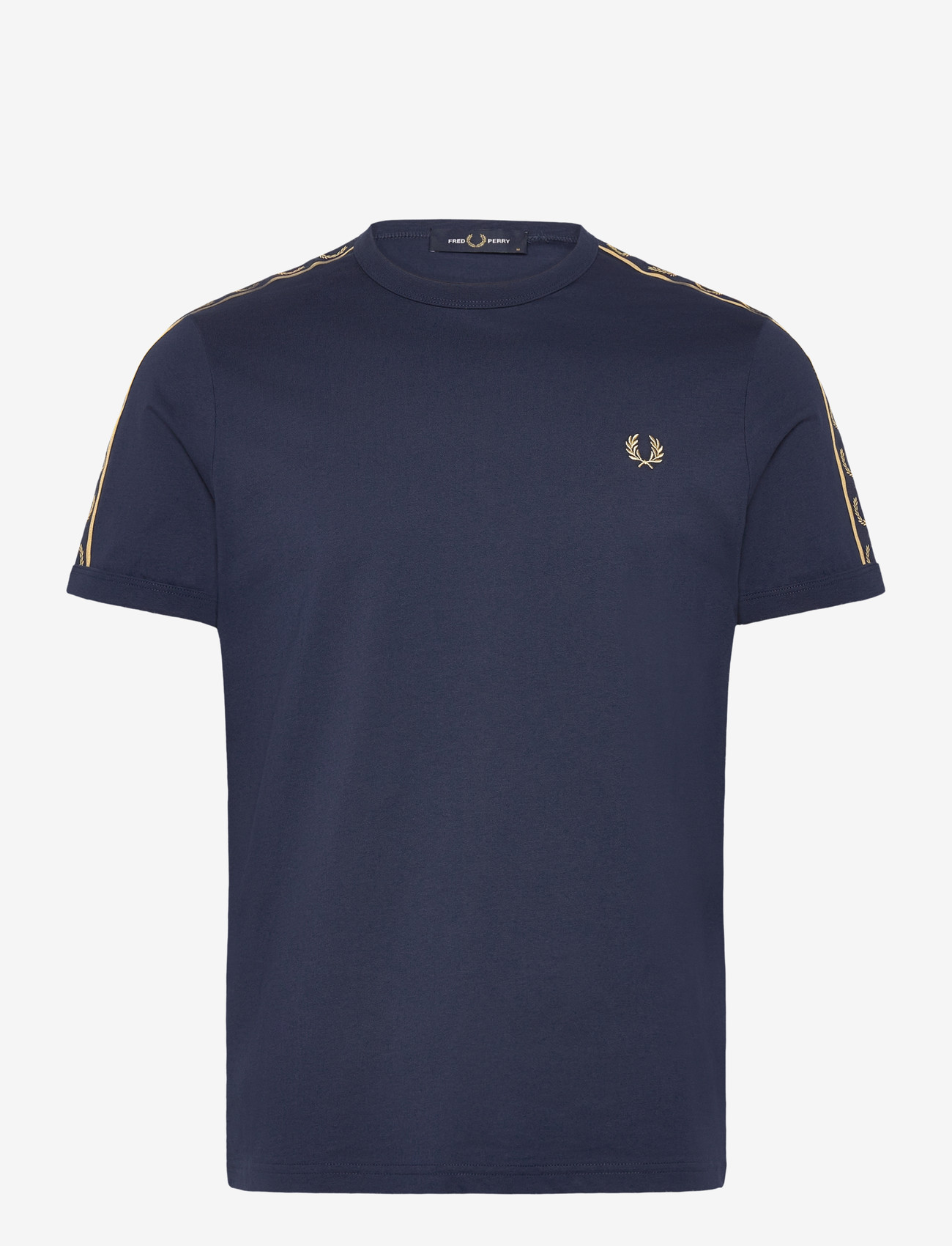 Fred Perry - CONTRAST TAPE RINGER TEE - marškinėliai trumpomis rankovėmis - tennisb/champagn - 0