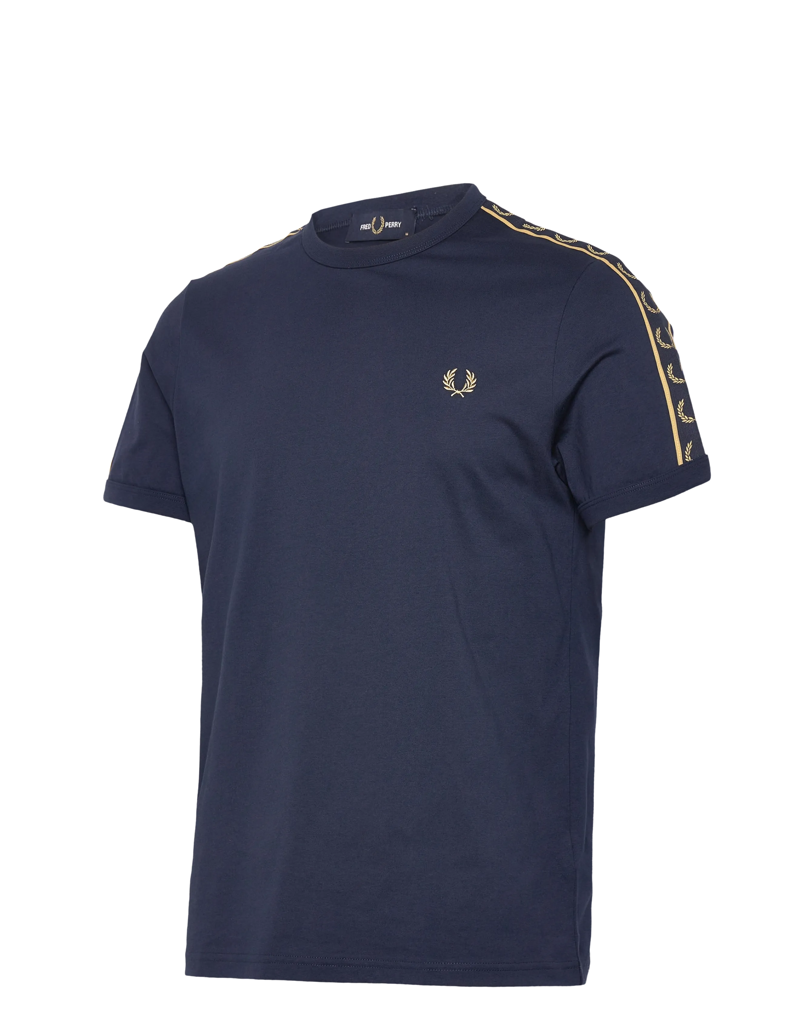Fred Perry - CONTRAST TAPE RINGER TEE - lyhythihaiset - tennisb/champagn - 2
