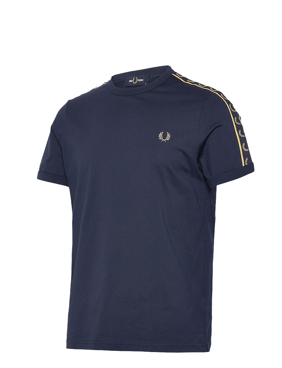 Fred Perry - CONTRAST TAPE RINGER TEE - kurzärmelig - tennisb/champagn - 2