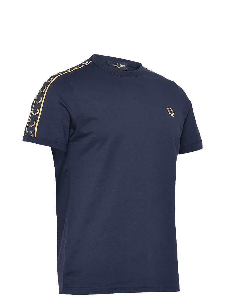 Fred Perry - CONTRAST TAPE RINGER TEE - marškinėliai trumpomis rankovėmis - tennisb/champagn - 3
