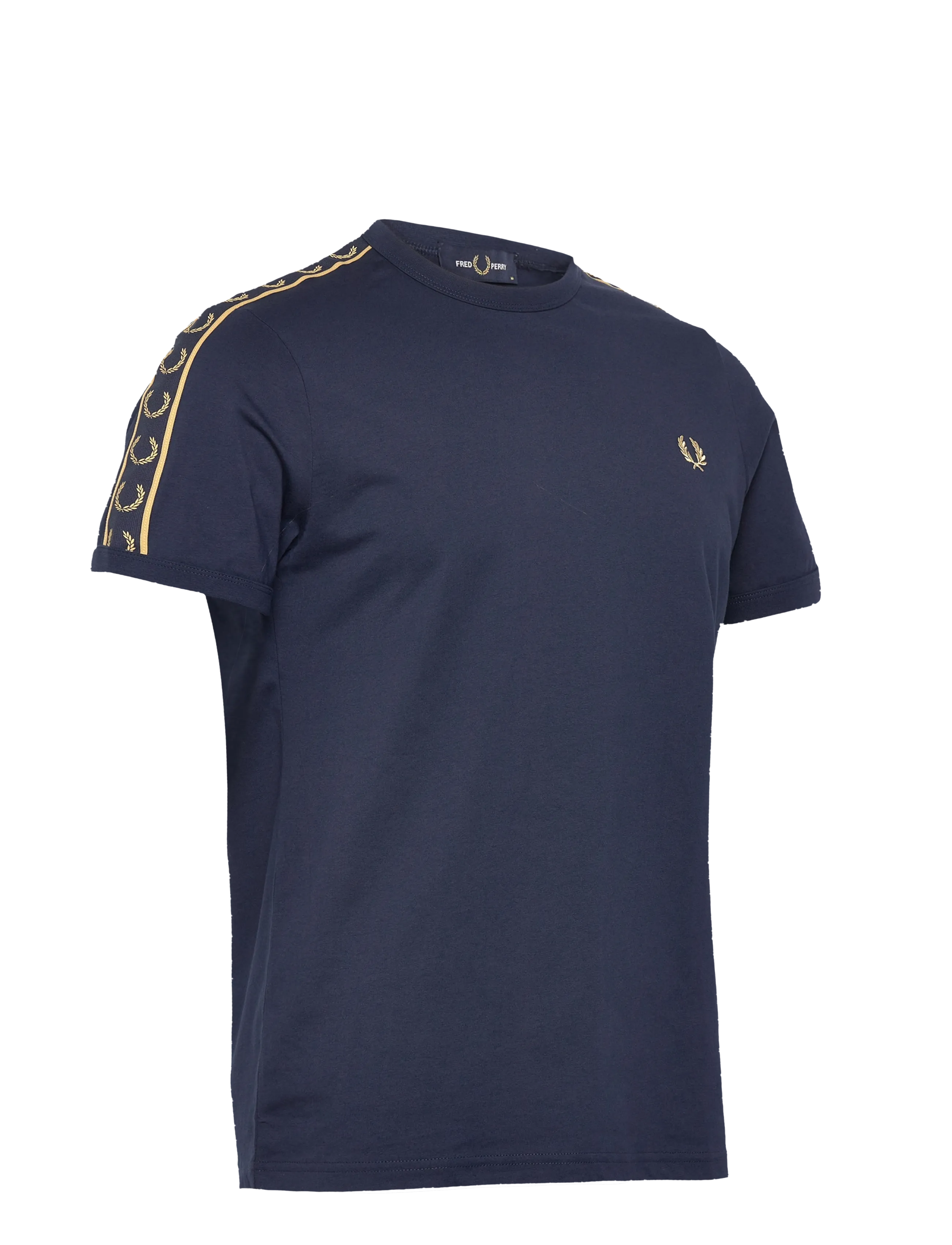 Fred Perry - CONTRAST TAPE RINGER TEE - lyhythihaiset - tennisb/champagn - 3