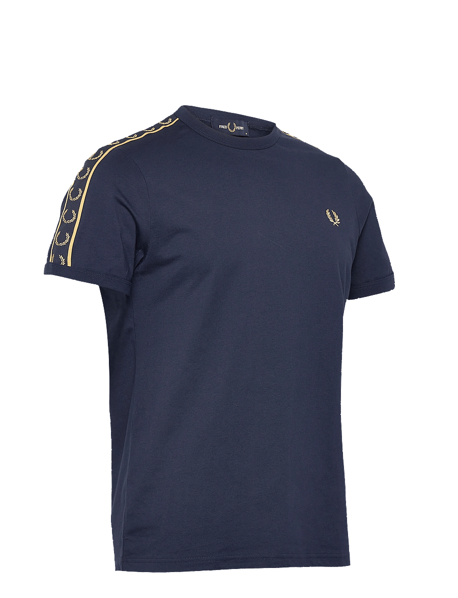 Fred Perry - CONTRAST TAPE RINGER TEE - kurzärmelig - tennisb/champagn - 3
