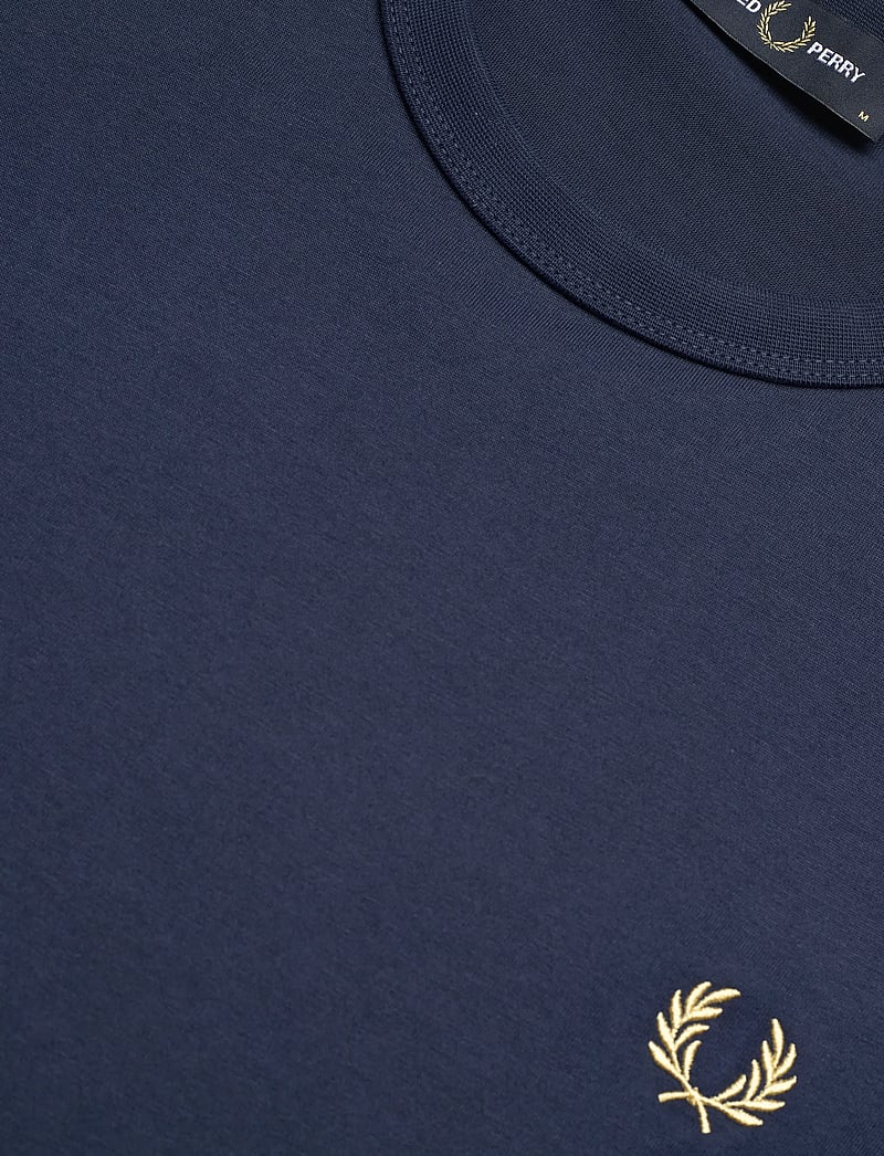 Fred Perry - CONTRAST TAPE RINGER TEE - marškinėliai trumpomis rankovėmis - tennisb/champagn - 4