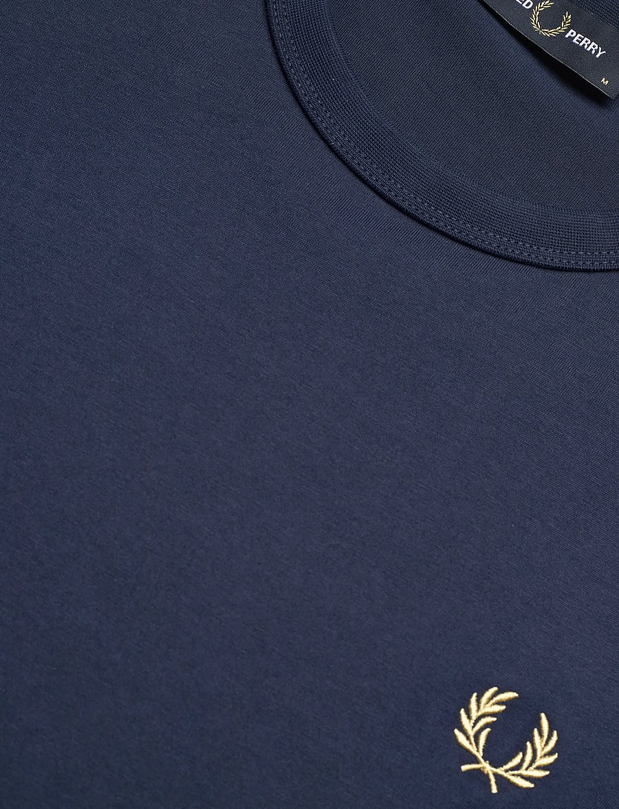 Fred Perry - CONTRAST TAPE RINGER TEE - kurzärmelig - tennisb/champagn - 4