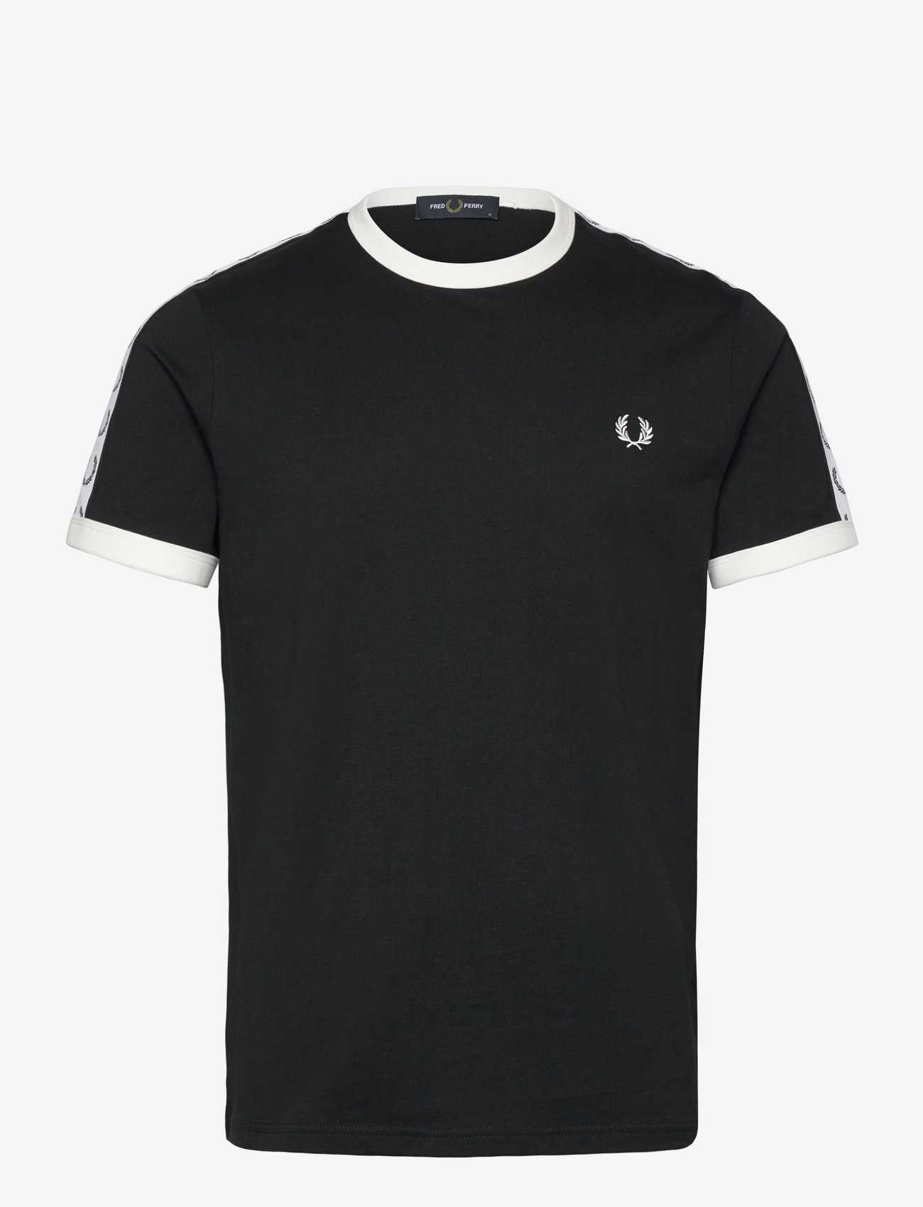 Fred Perry - TAPED RINGER T-SHIRT - kortærmede t-shirts - black - 0