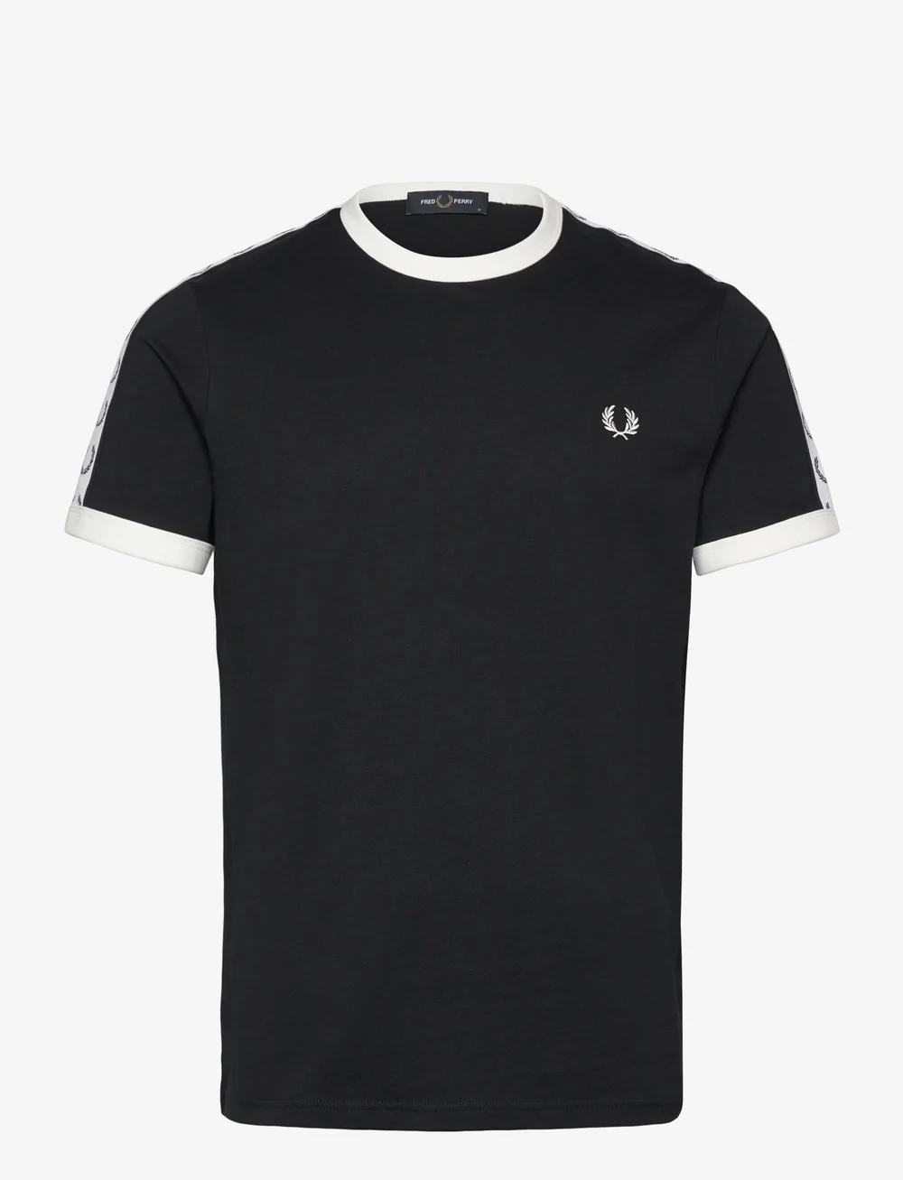 Fred Perry - TAPED RINGER T-SHIRT - lühikeste varrukatega t-särgid - black - 0